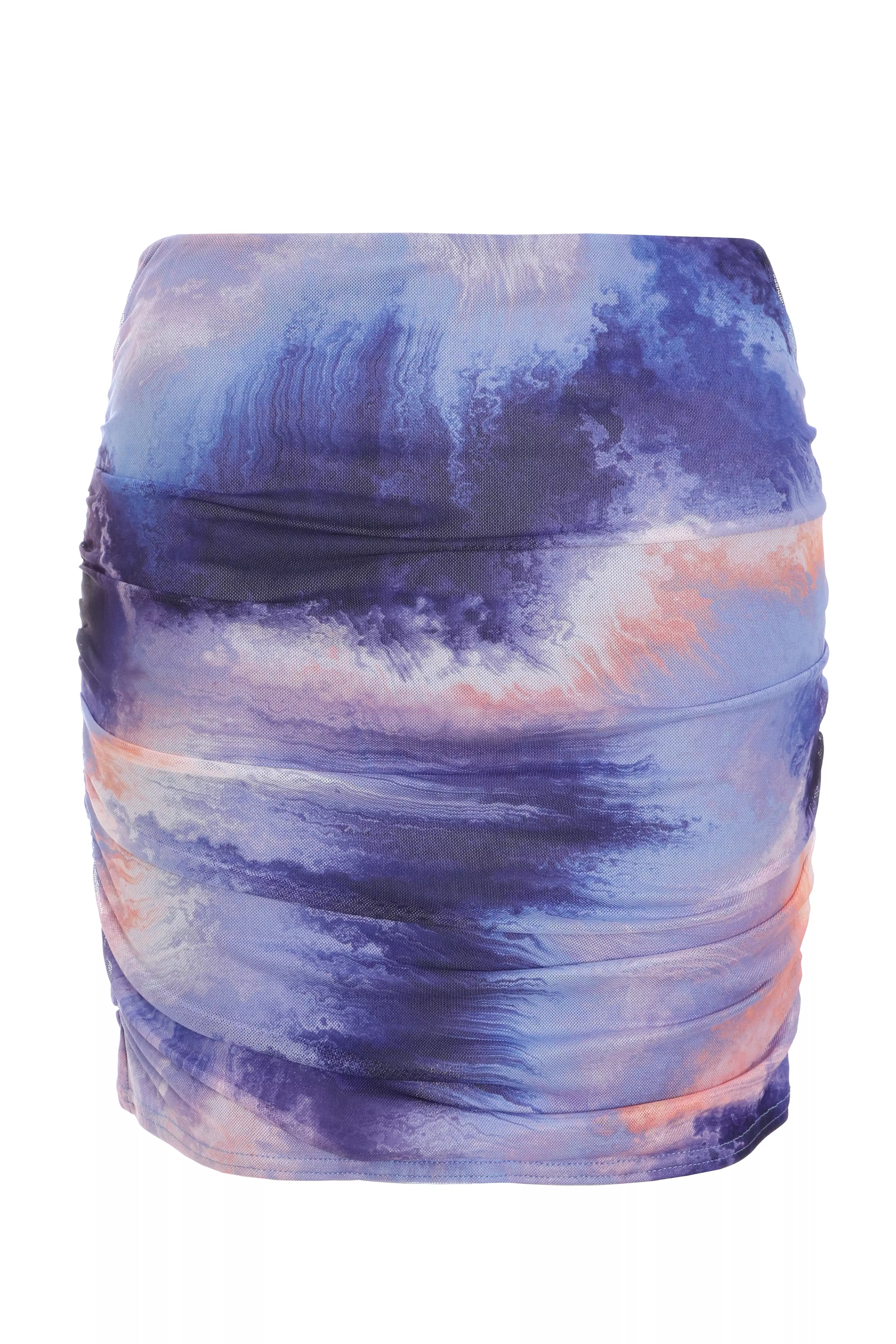 Purple Mesh Tie Dye Skirt