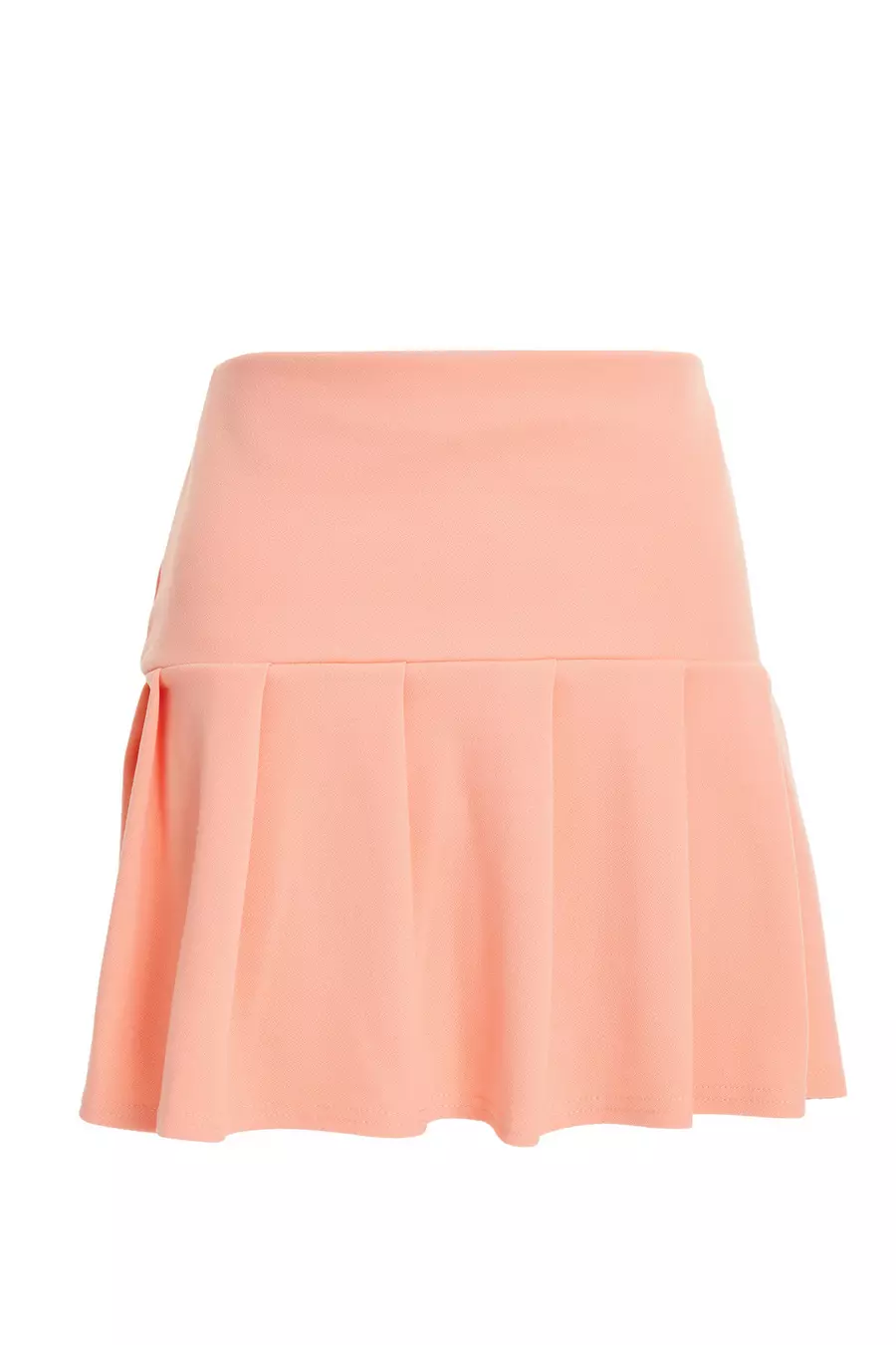 Coral Pleated Mini Skirt QUIZ Clothing