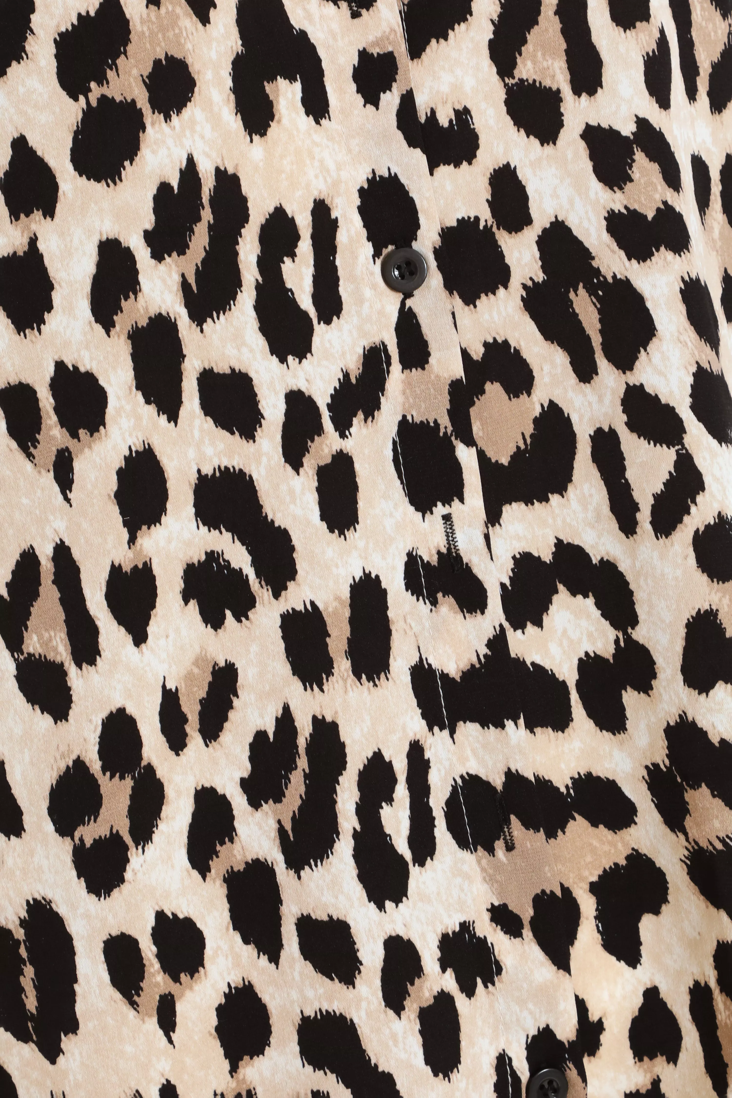 Stone Leopard Print Oversized Blouse