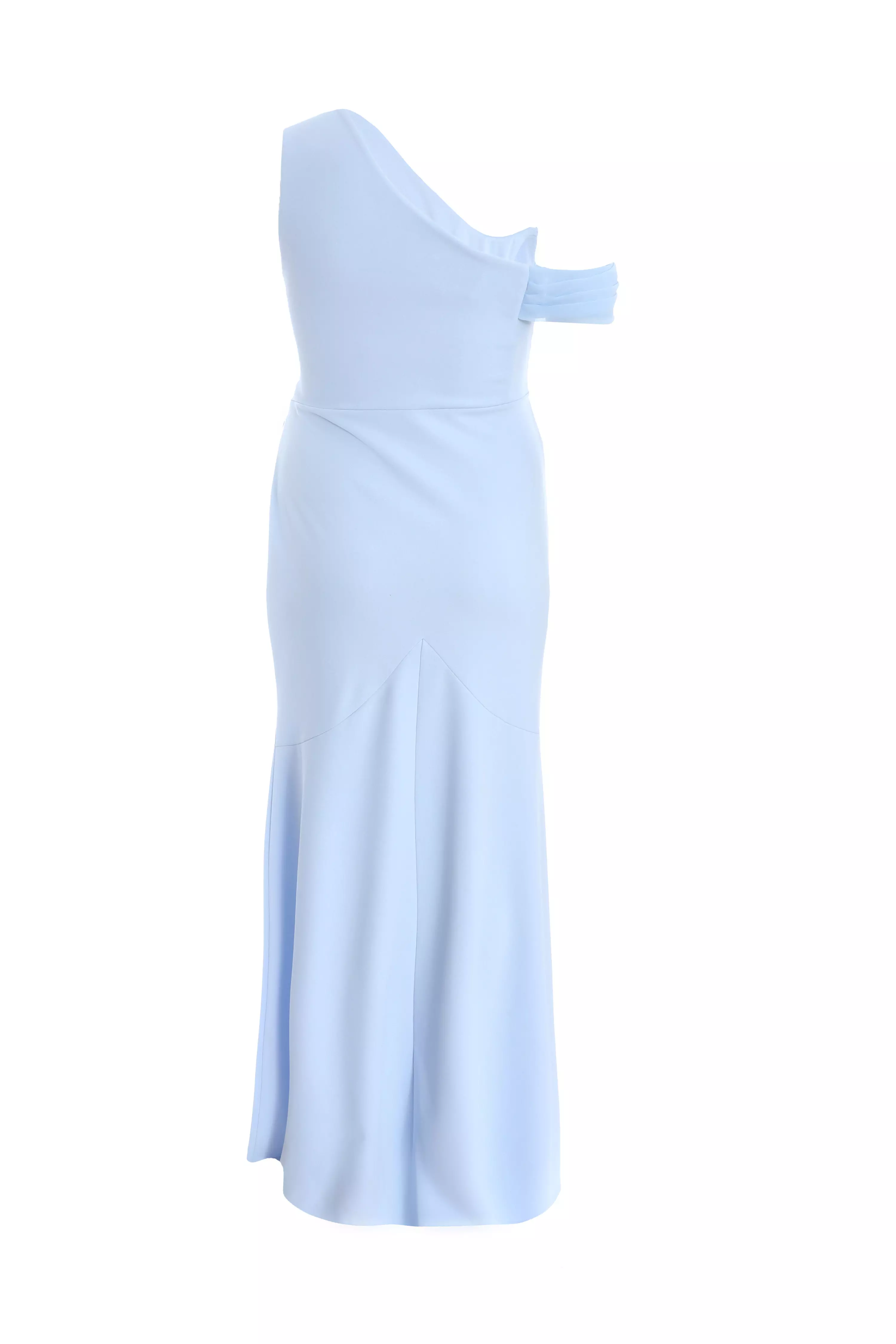 Curve Blue Cowl Neck Maxi Dress