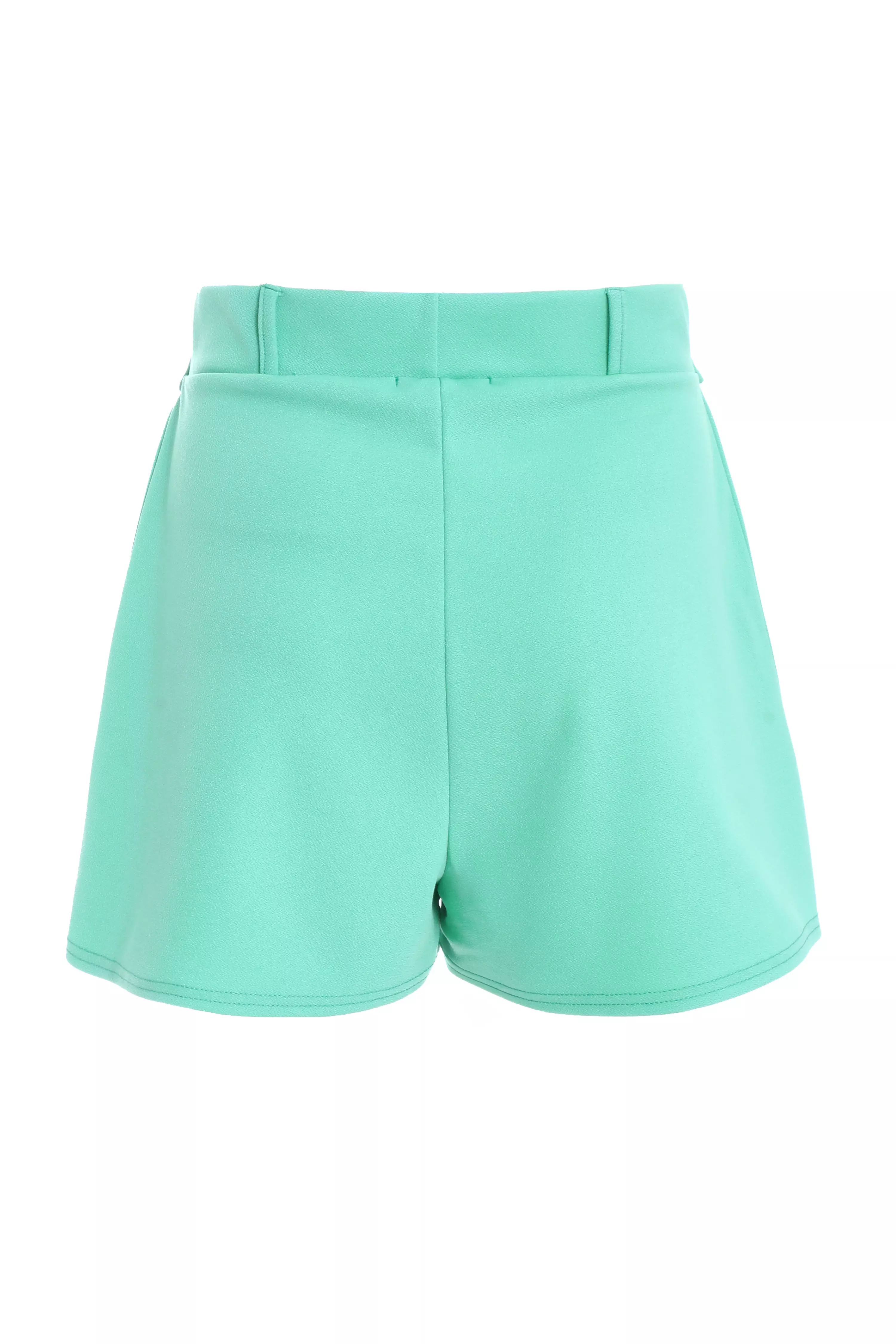 Mint High Waisted Belted Shorts