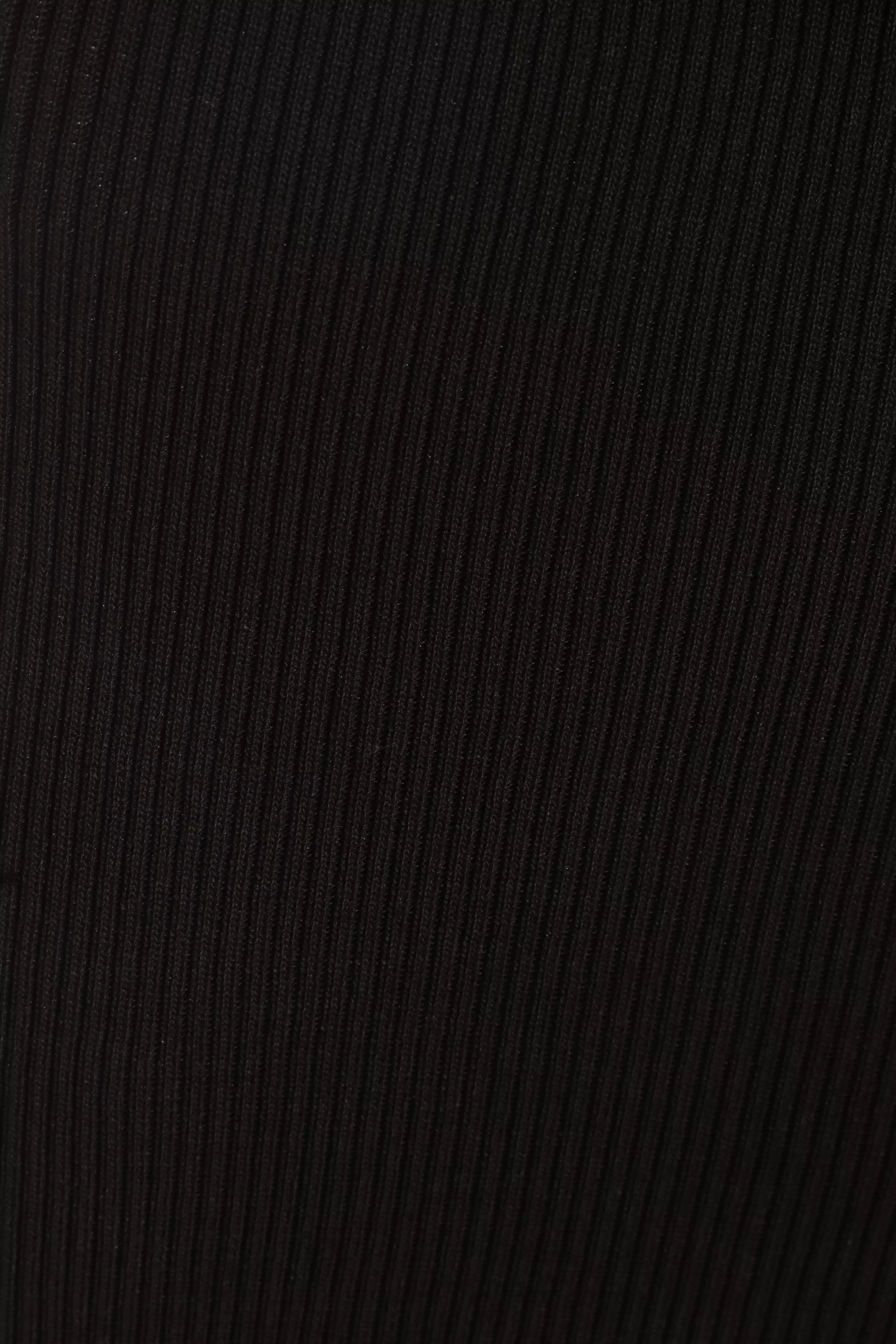 Black Knitted Tie Belt Bodycon Midi Dress