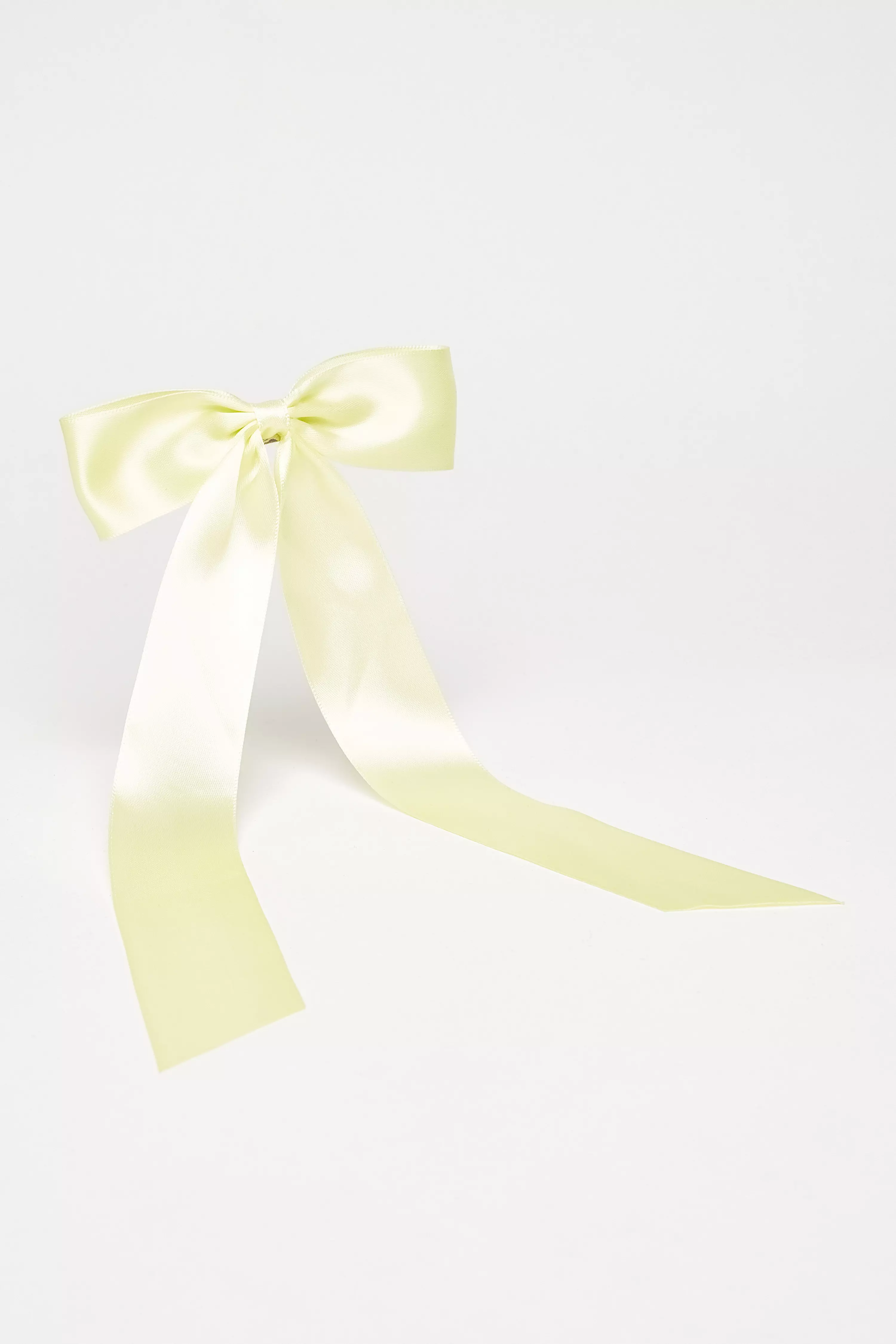 Yellow Satin Hair Bow