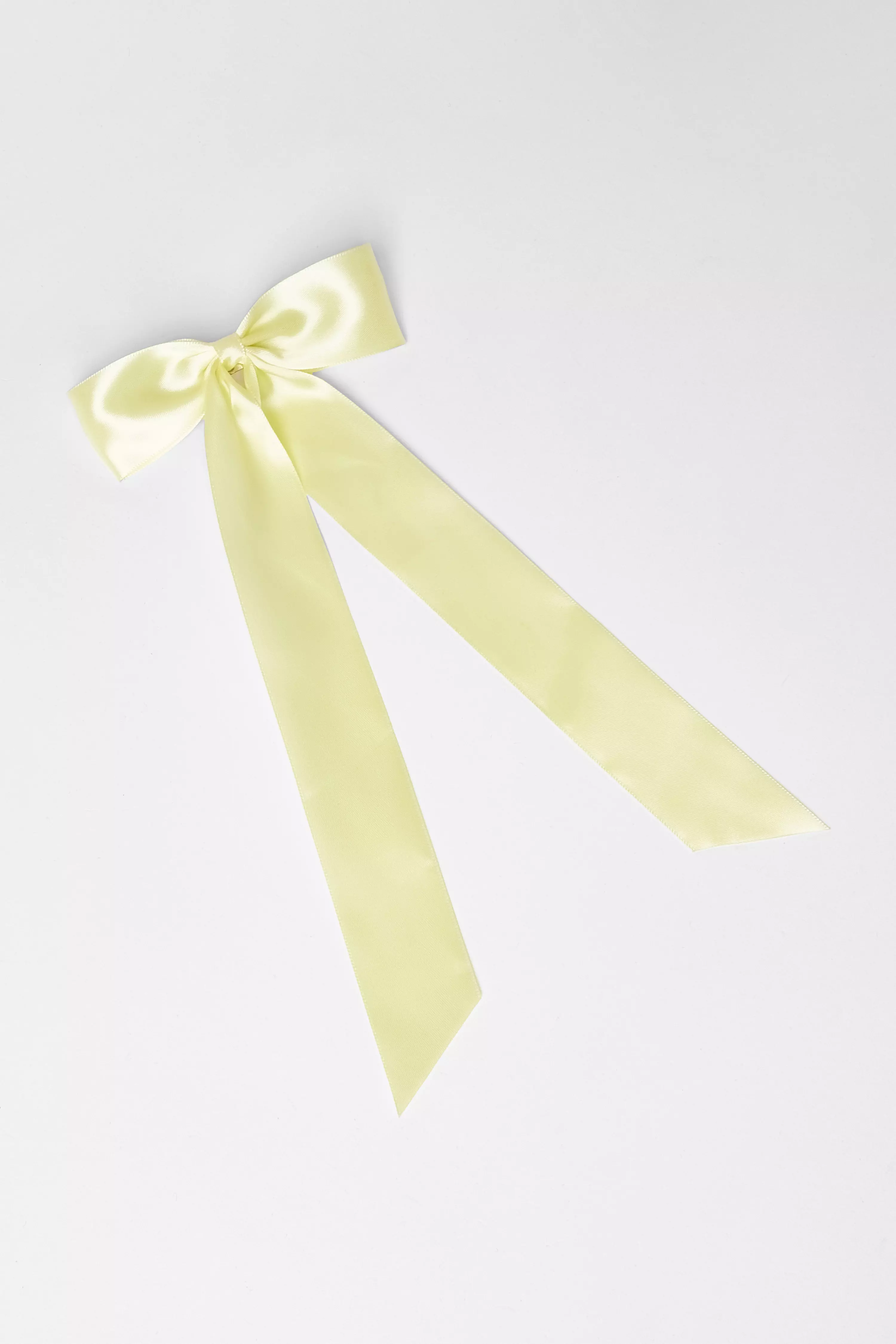 Yellow Satin Hair Bow