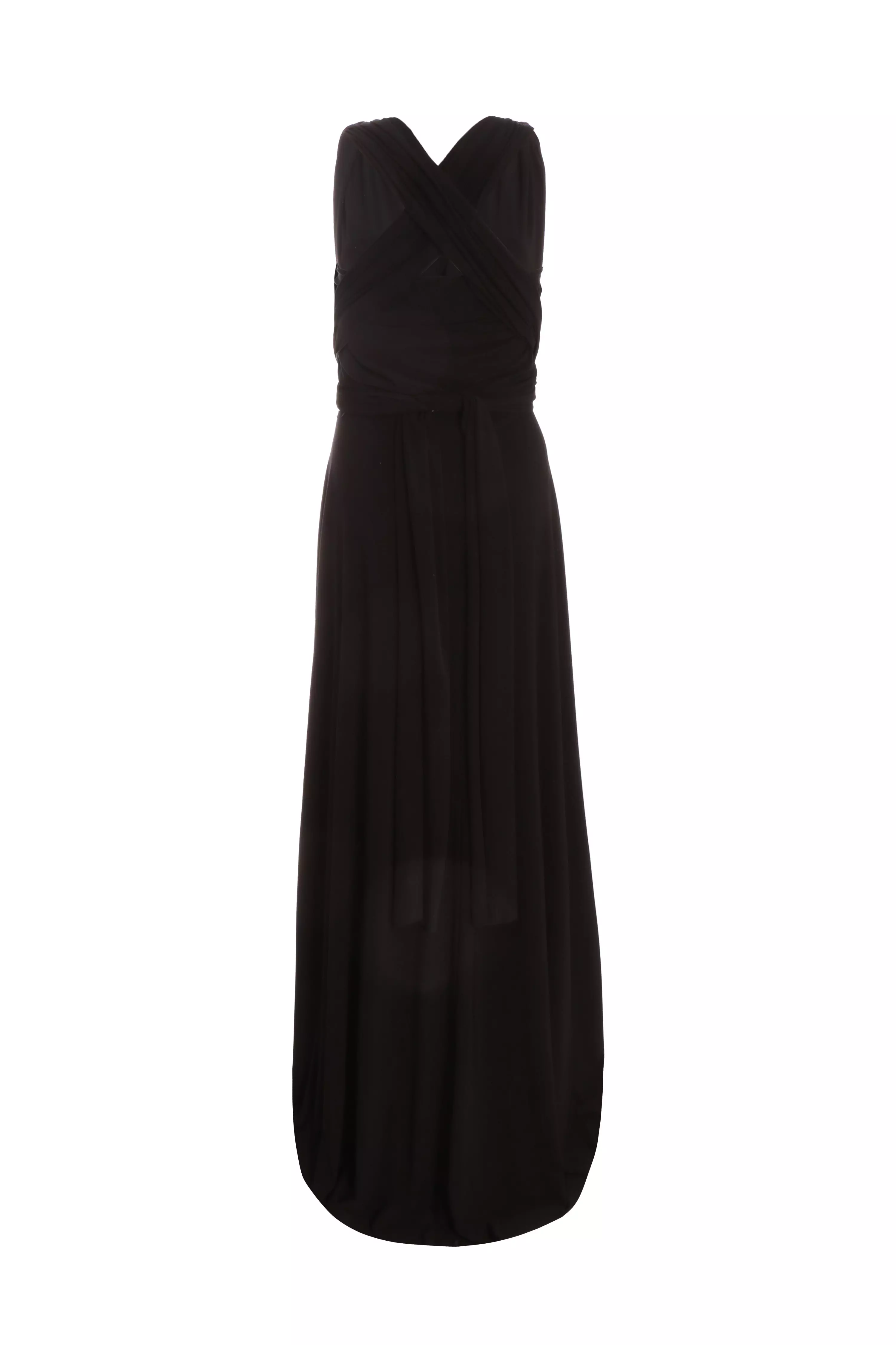 Black Multiway Tie Maxi Dress