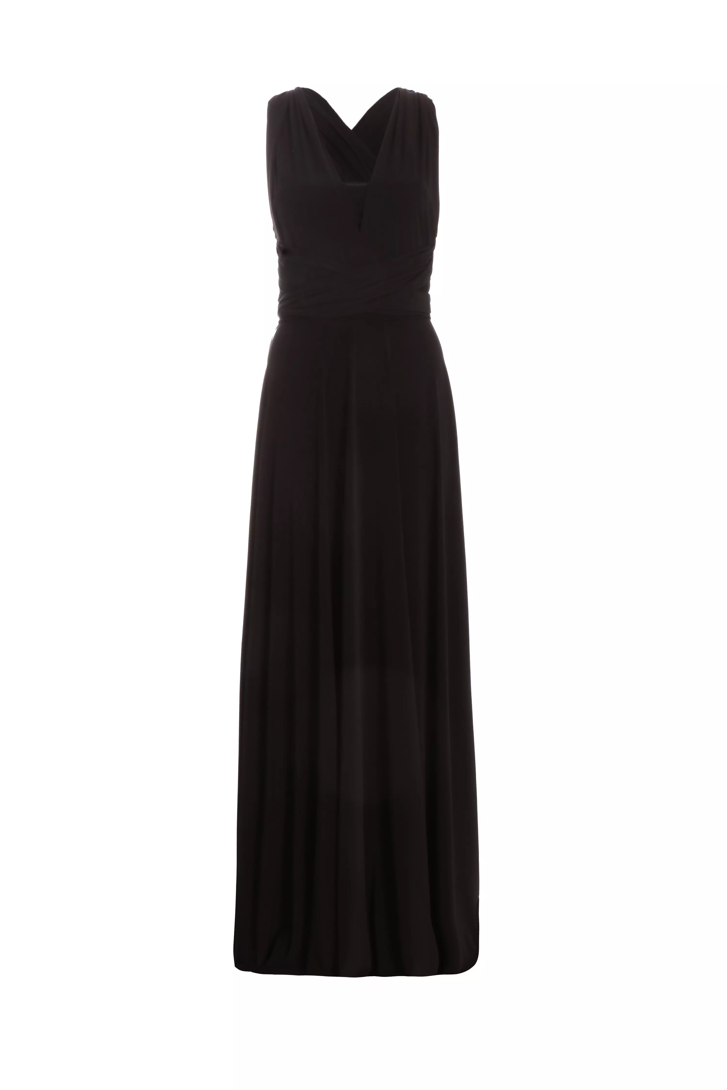 Black Multiway Tie Maxi Dress