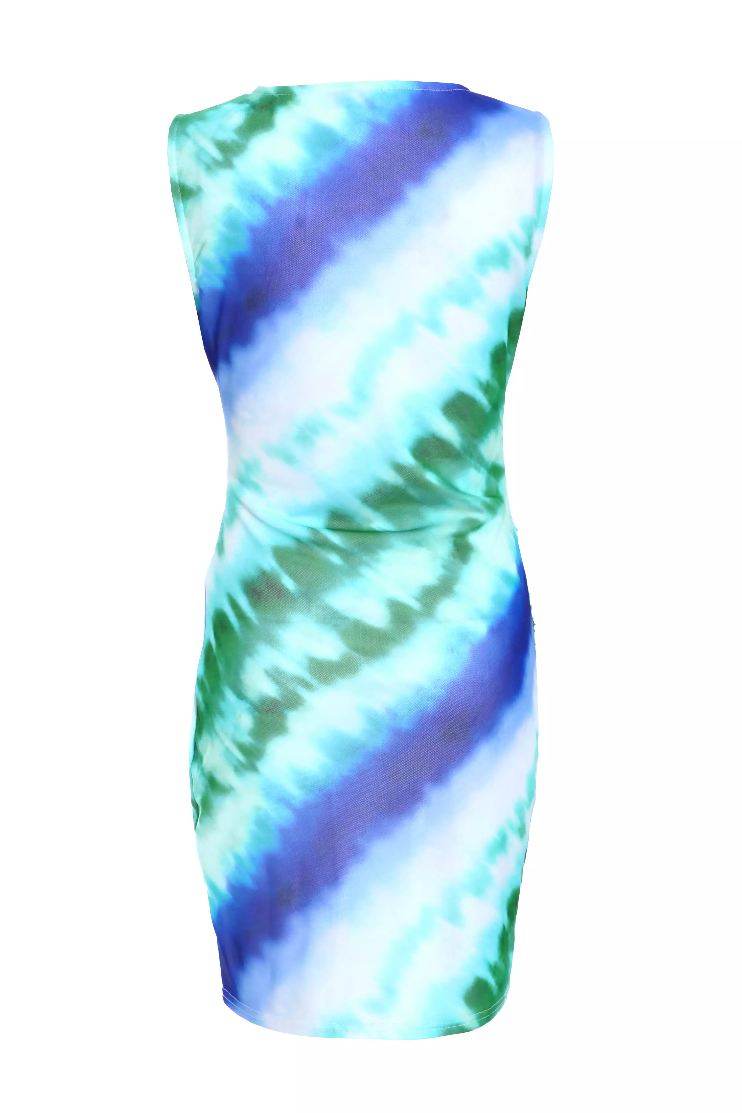 Blue Ombre Mesh Bodycon Dress