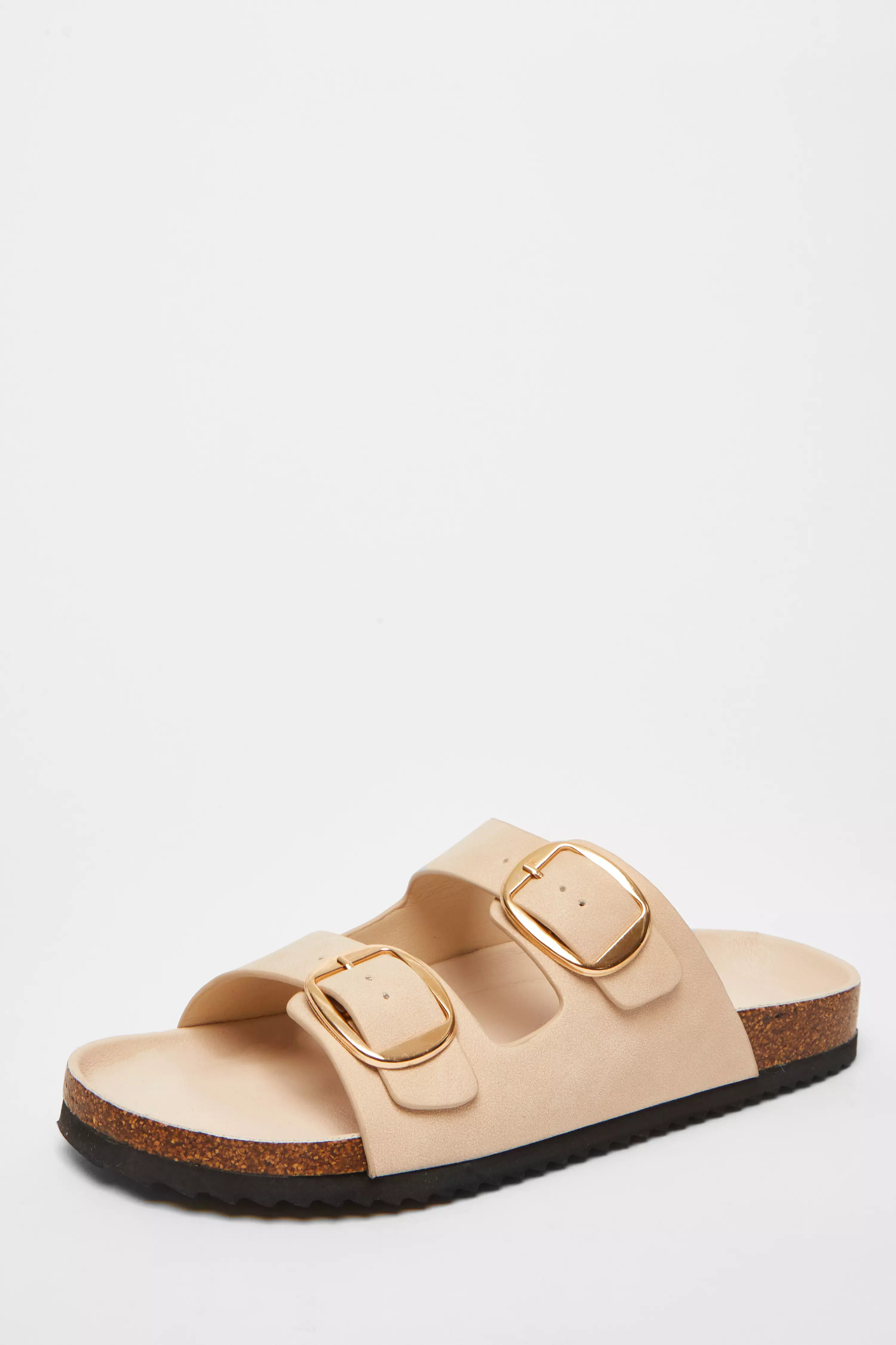 Nude Double Buckle Sandals