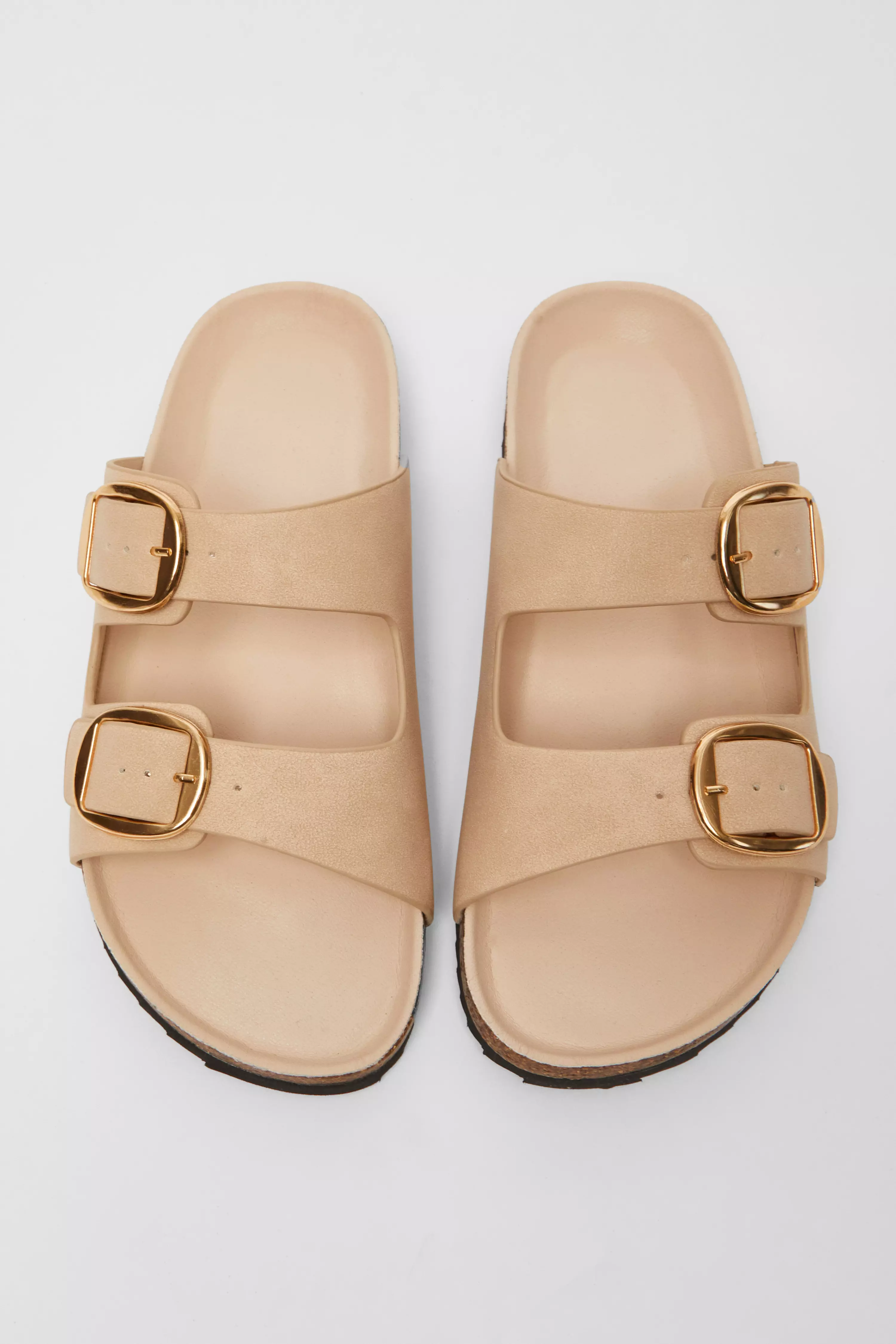 Nude Double Buckle Sandals