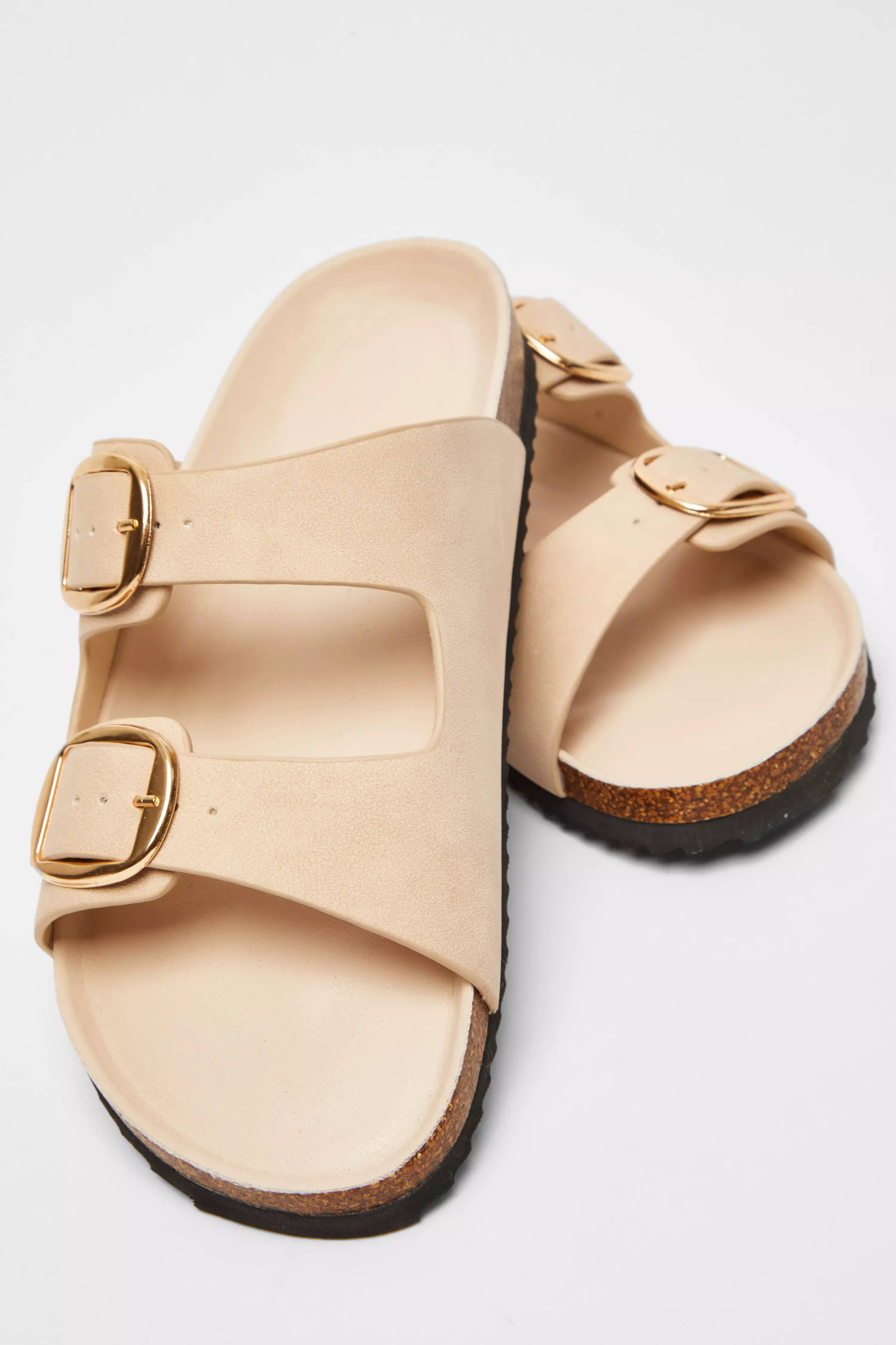 Nude Double Buckle Sandals