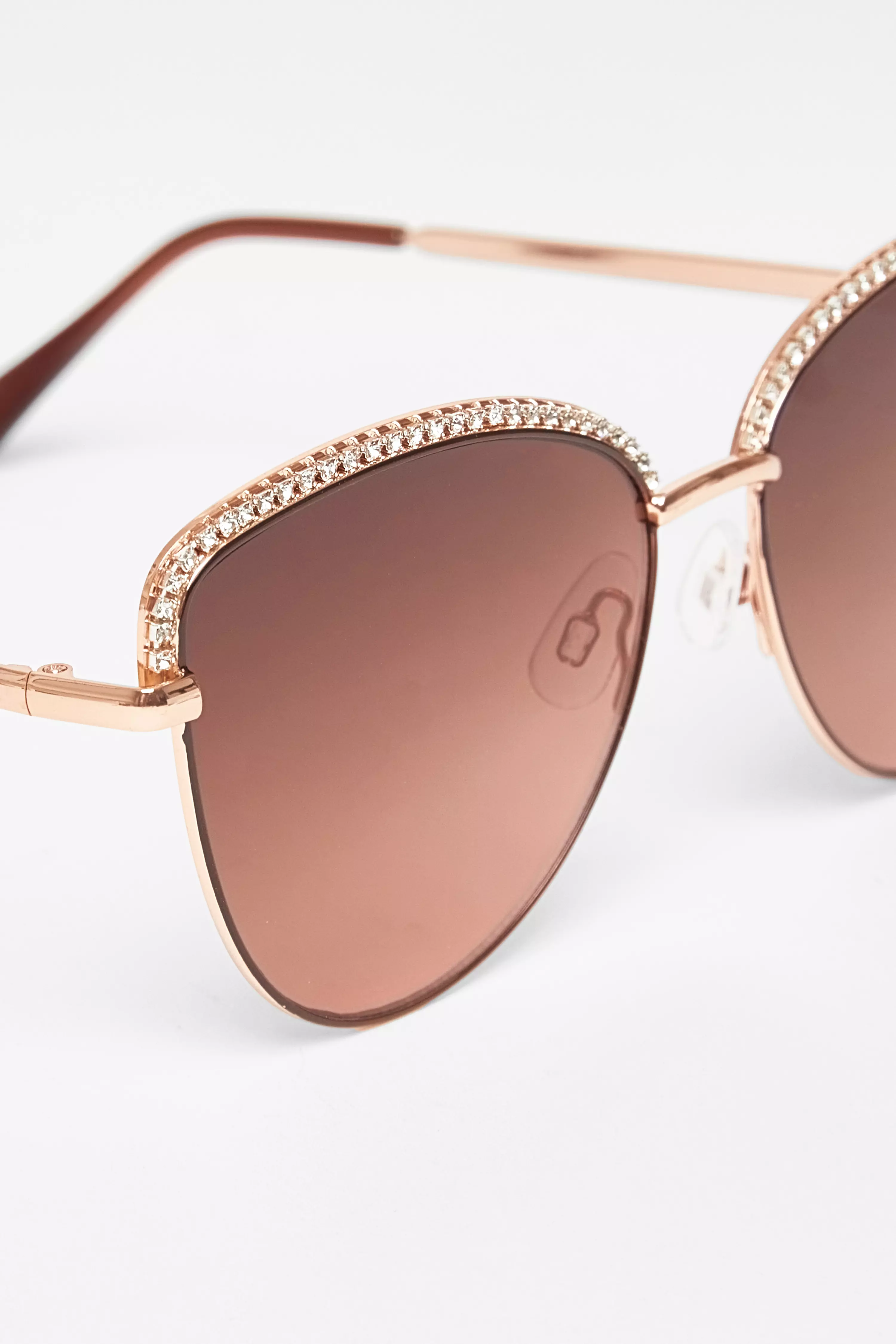 Gold Diamante Trim Sunglasses