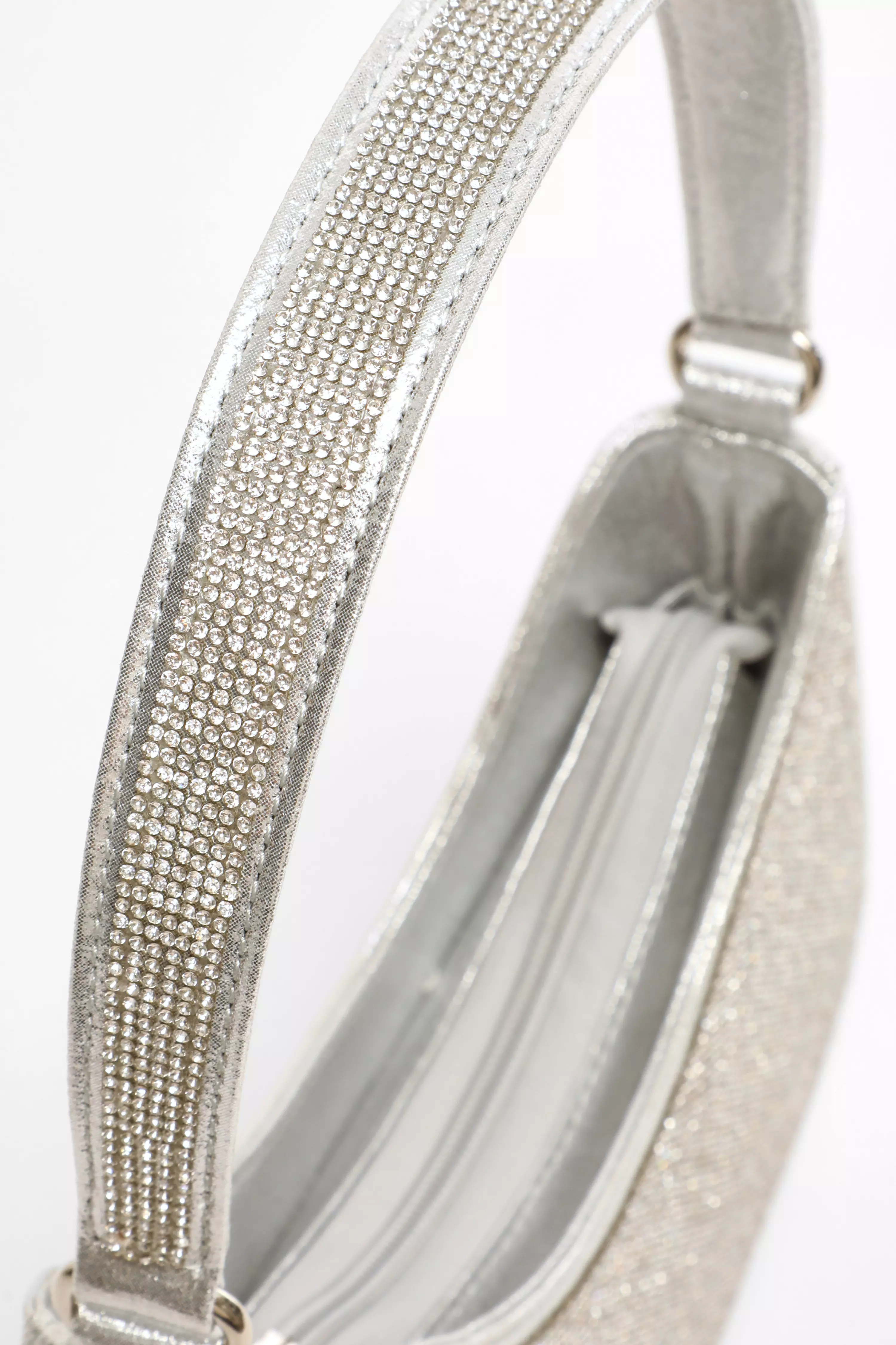 Silver Diamante Shoulder Bag