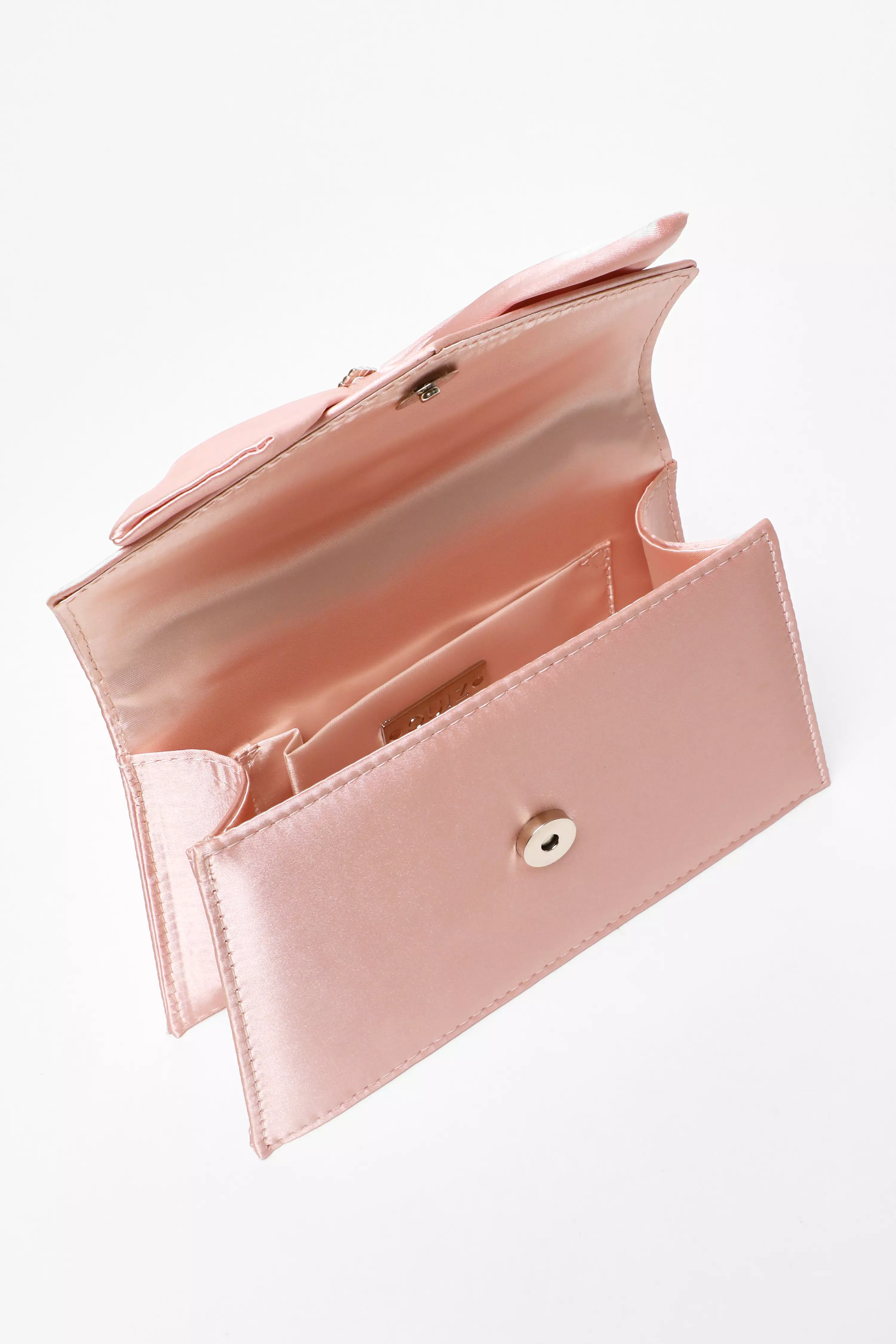 Pink Diamante Bow Mini Top Handle Bag