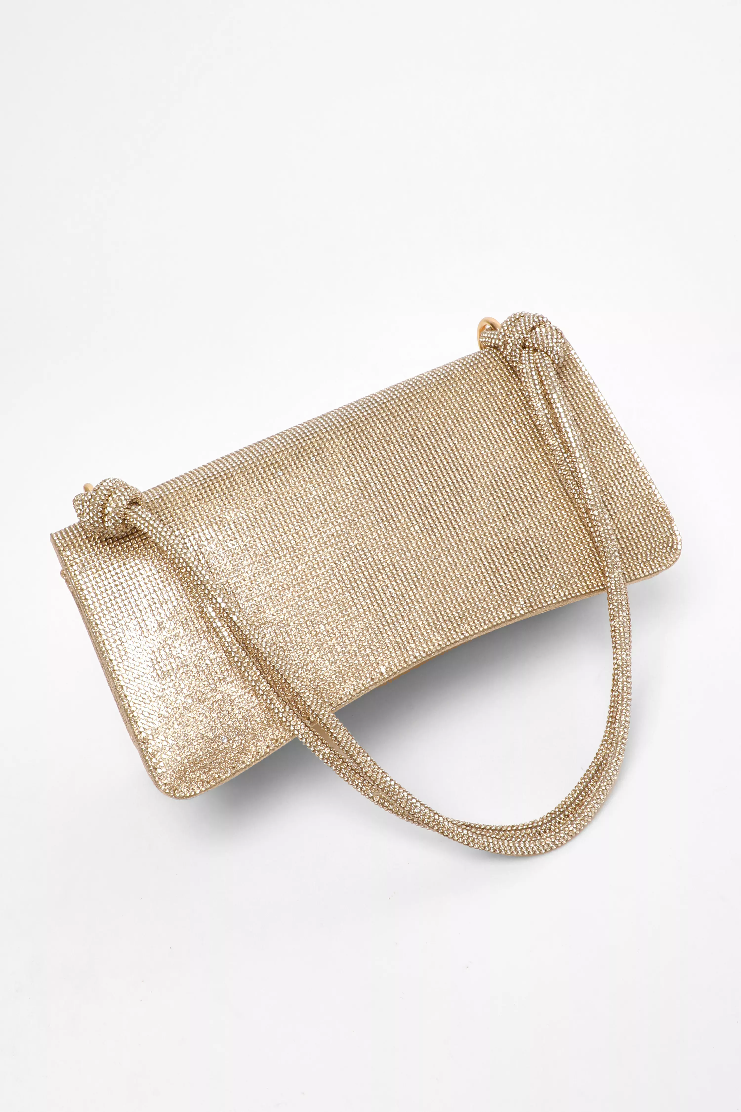 Gold Diamante Shoulder Bag