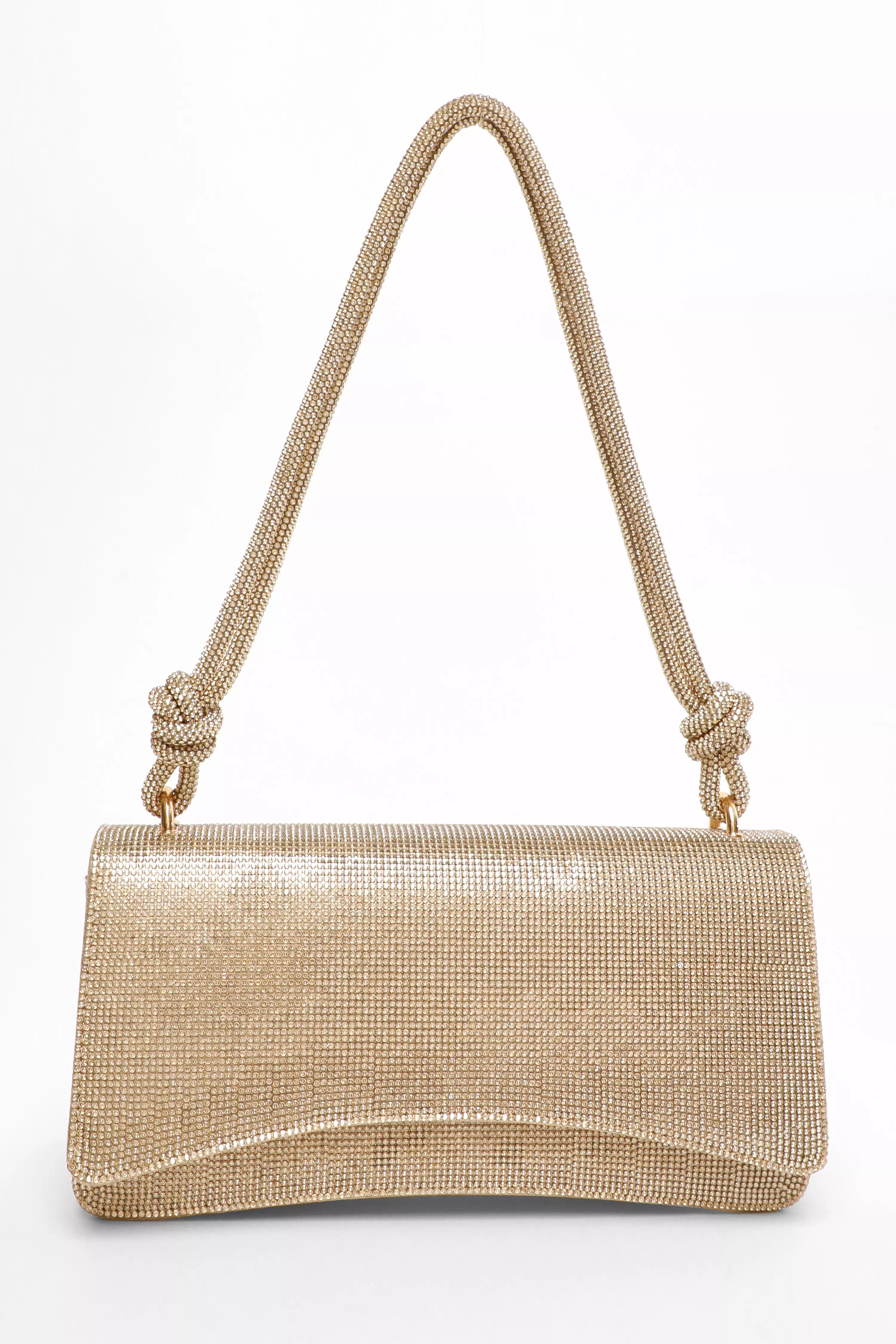 Gold Diamante Shoulder Bag