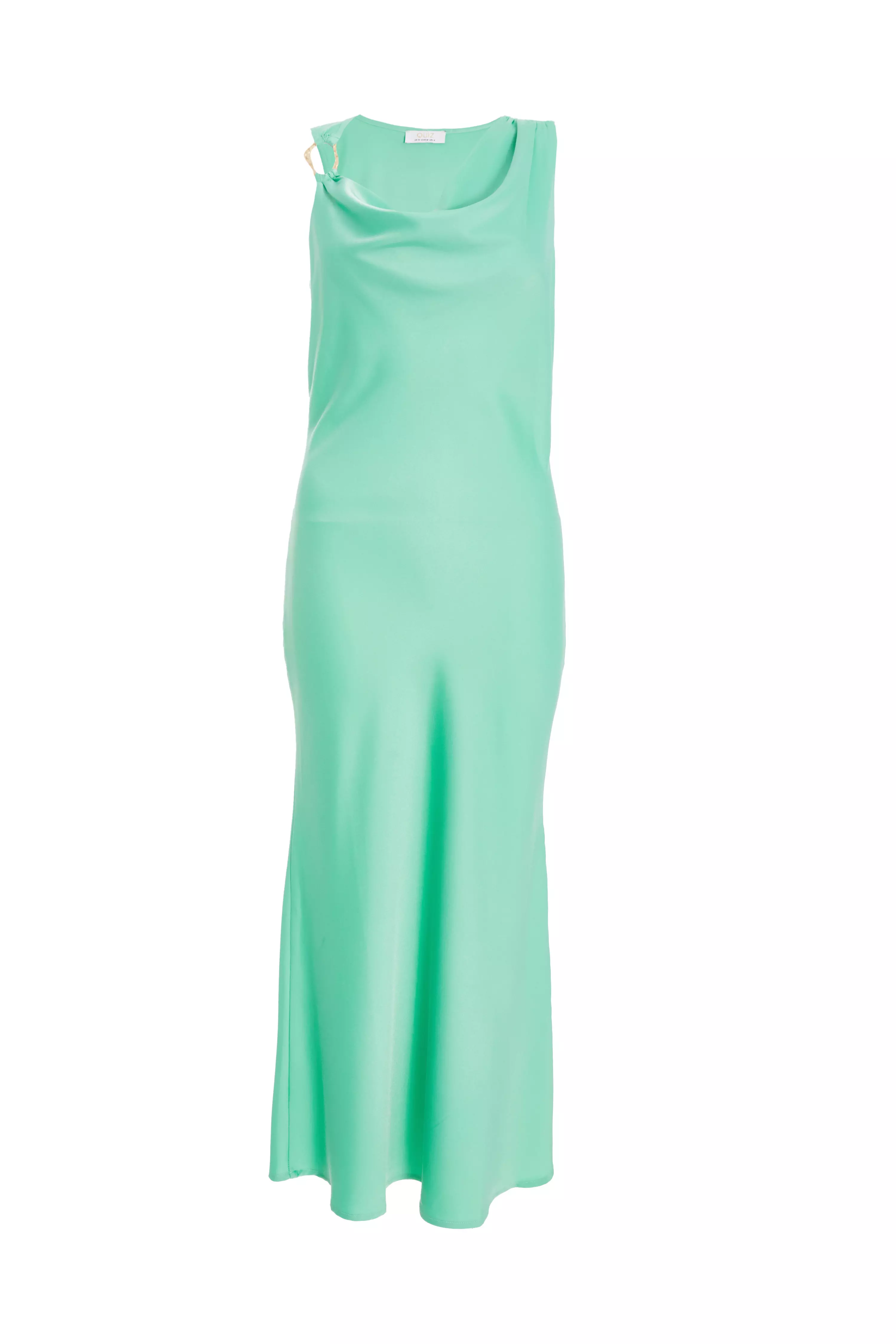 Petite Mint Asymmetric Midaxi Dress