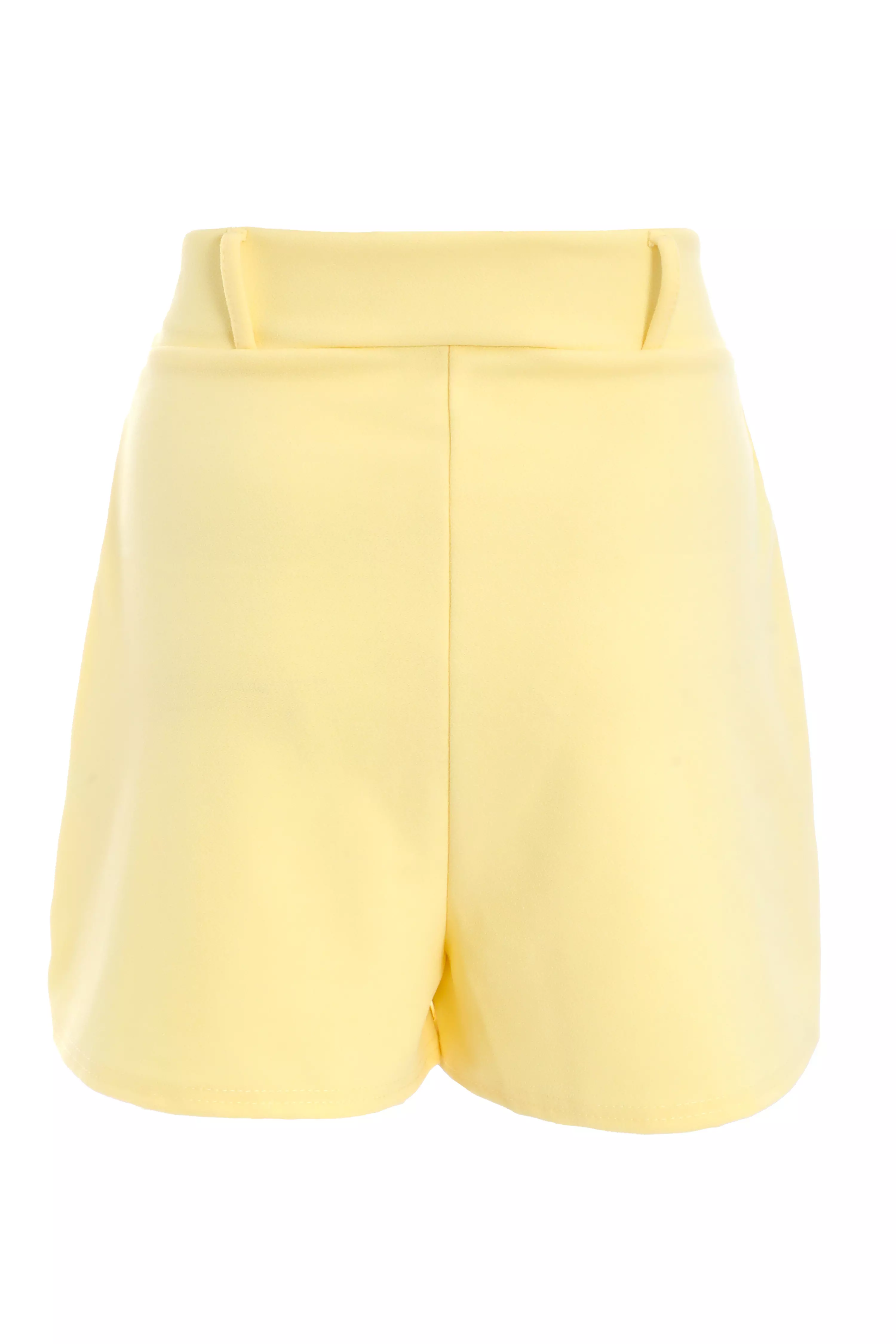 Lemon High Waisted Belted Shorts