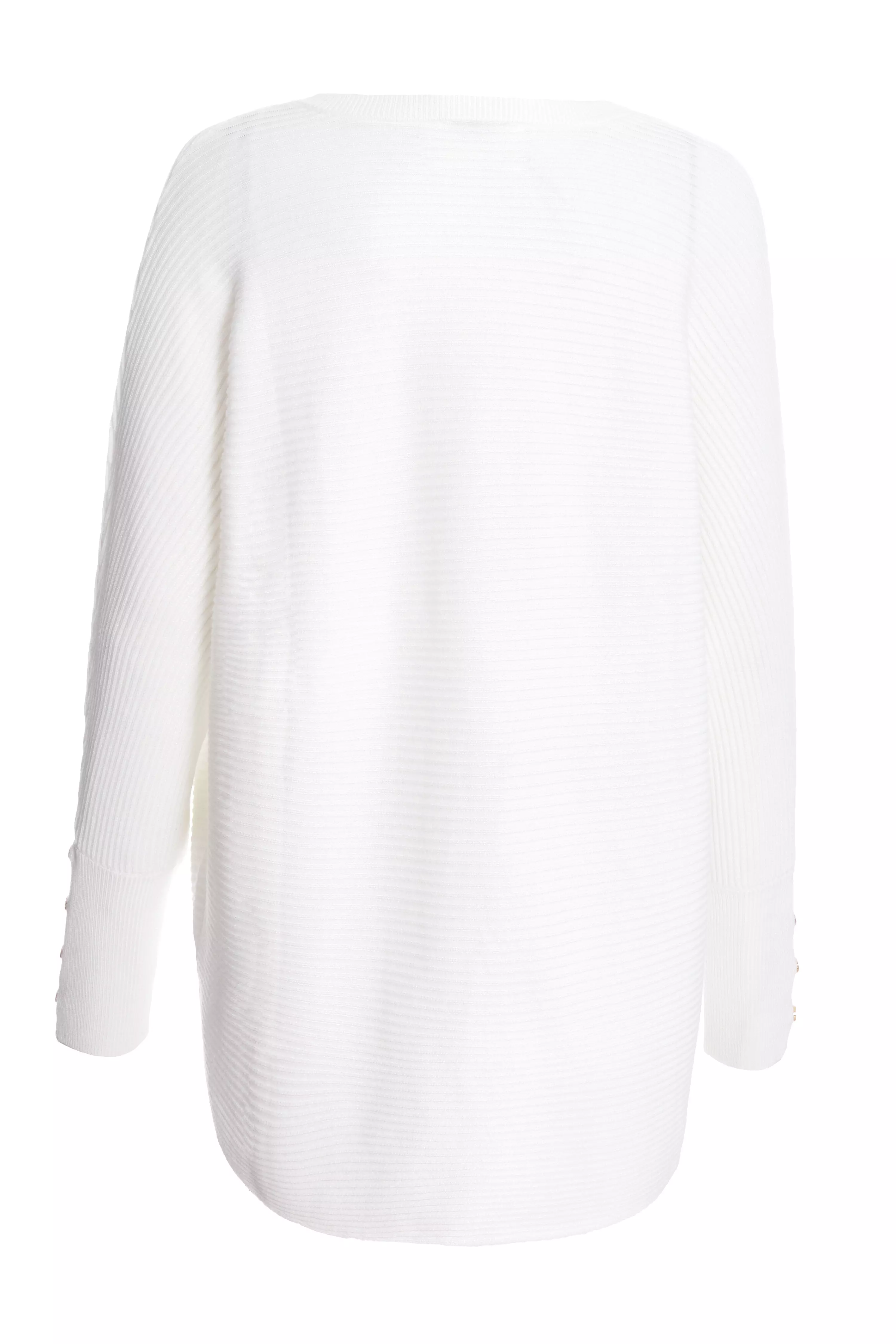 Cream Light Knit Buttoned Jumper