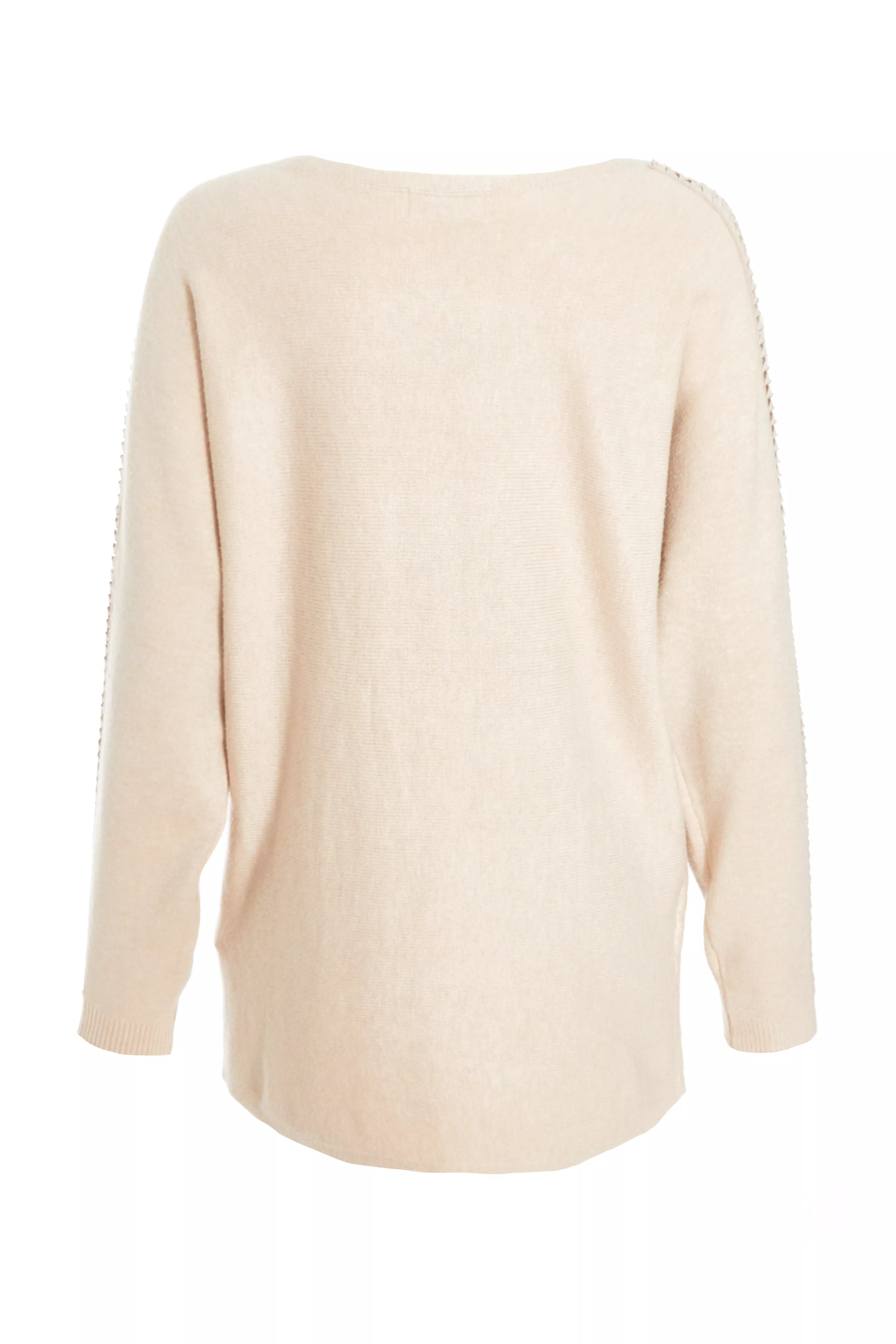 Stone Knit Diamante Sleeve Jumper