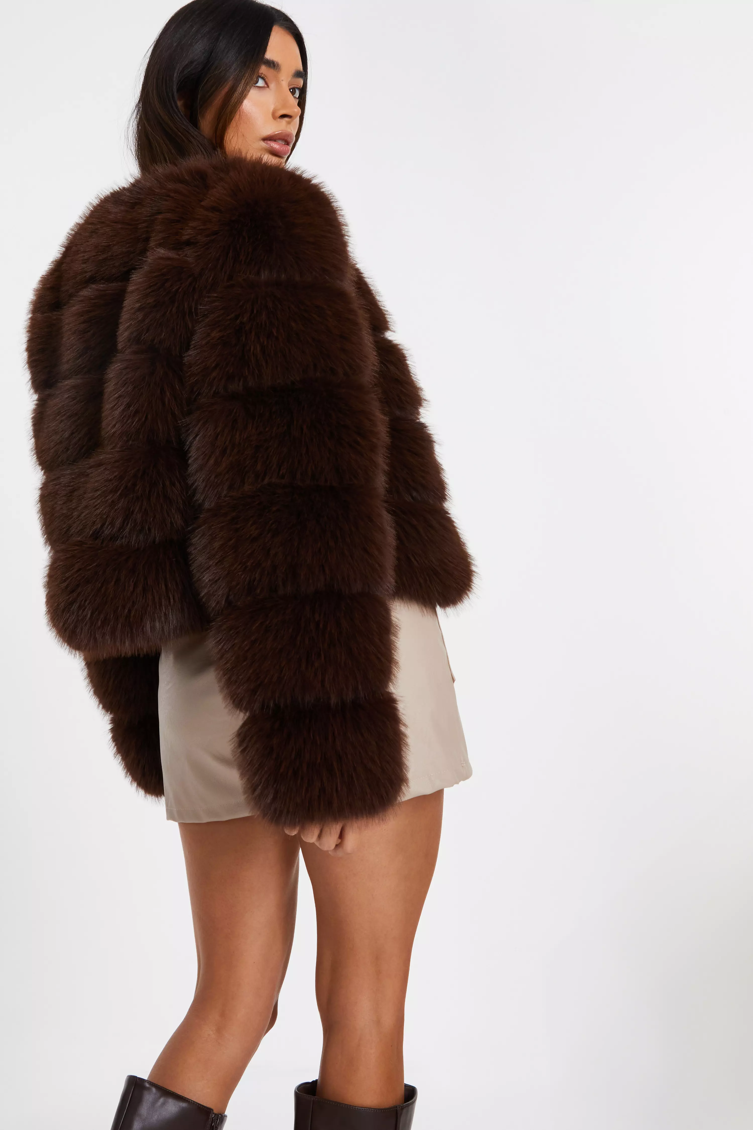 Brown Faux Fur Jacket