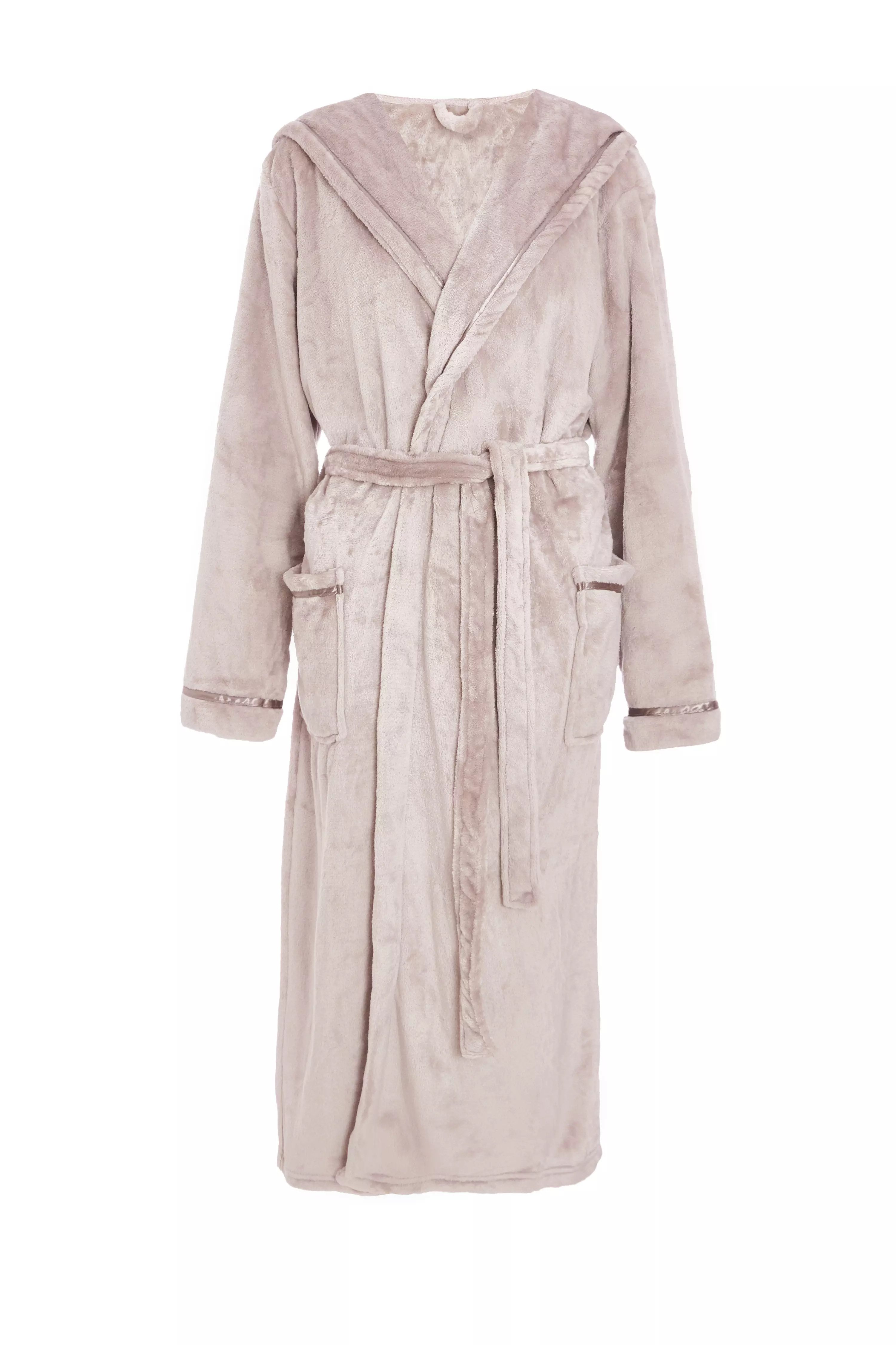 Brown Long Hooded Robe