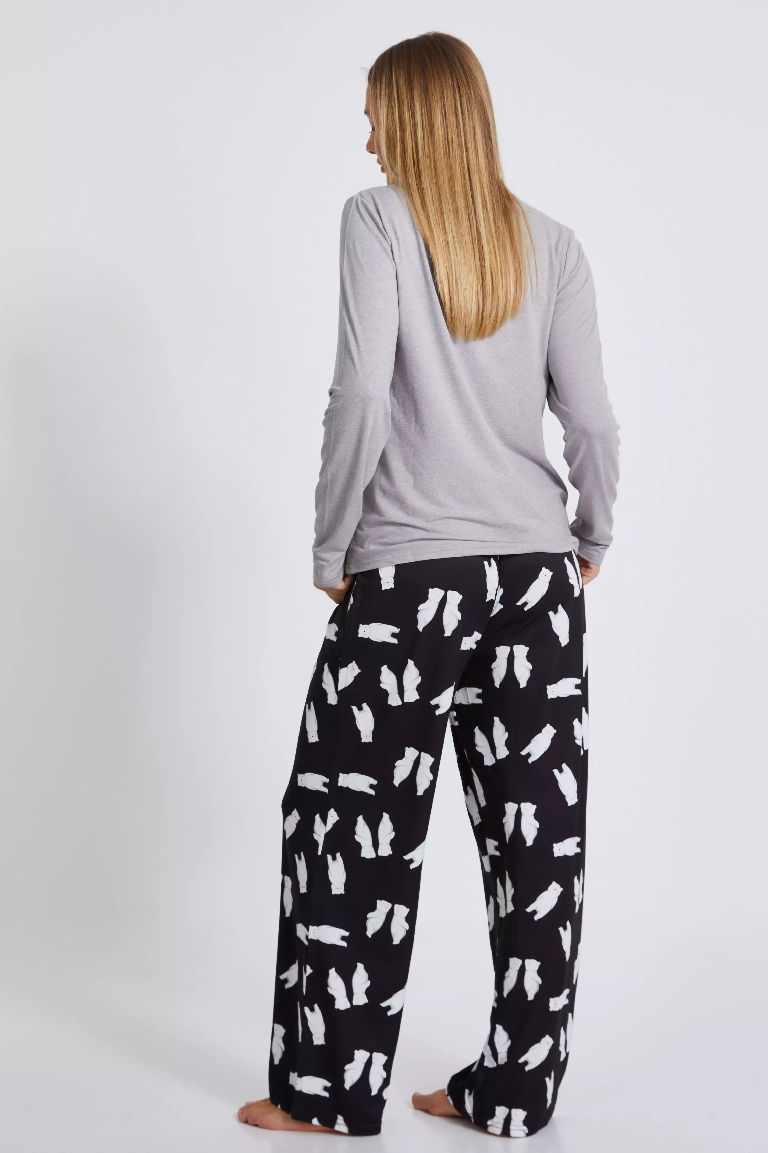 Grey Polar Bear Pyjama Set