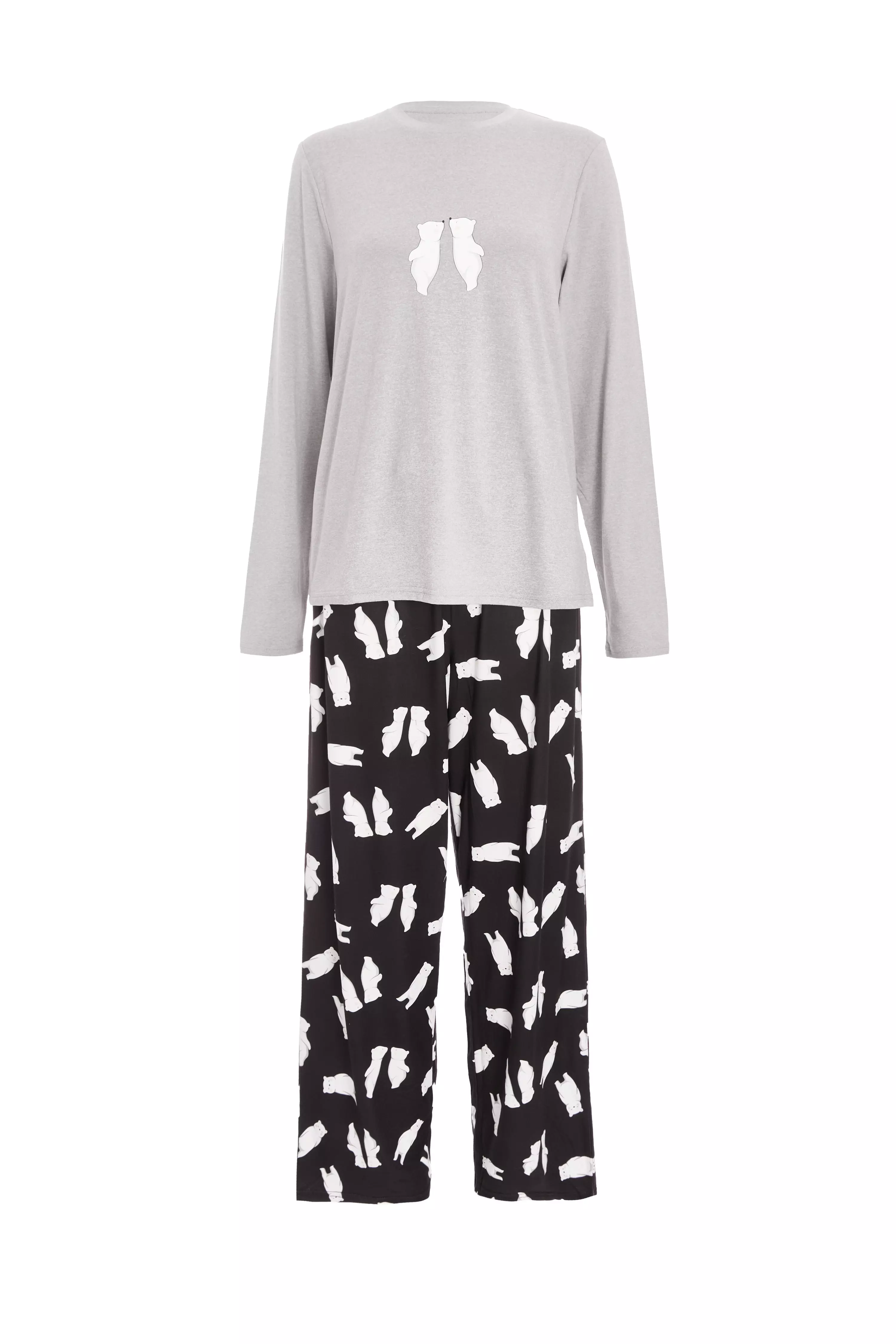 Grey Polar Bear Pyjama Set