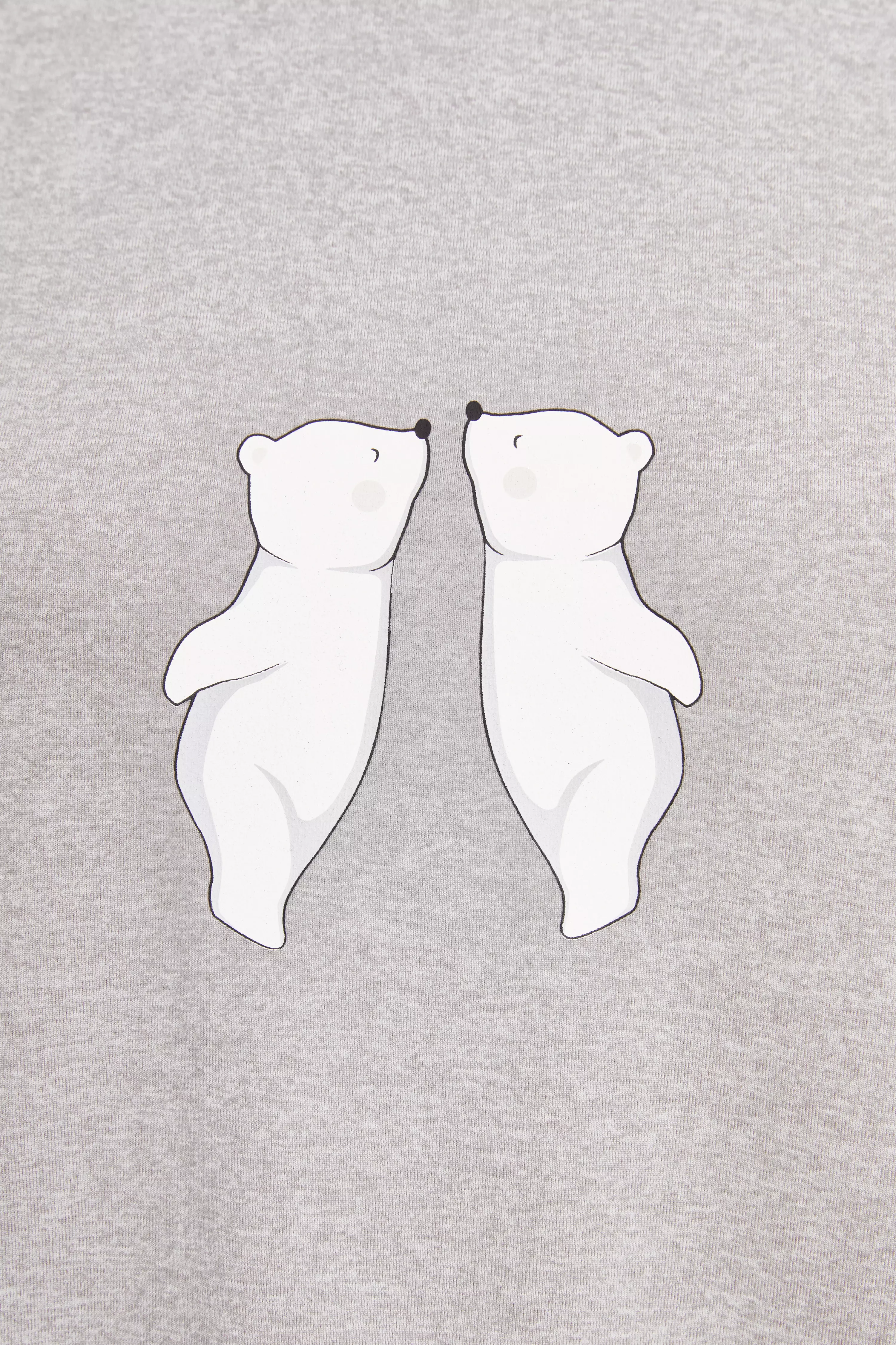 Grey Polar Bear Pyjama Set