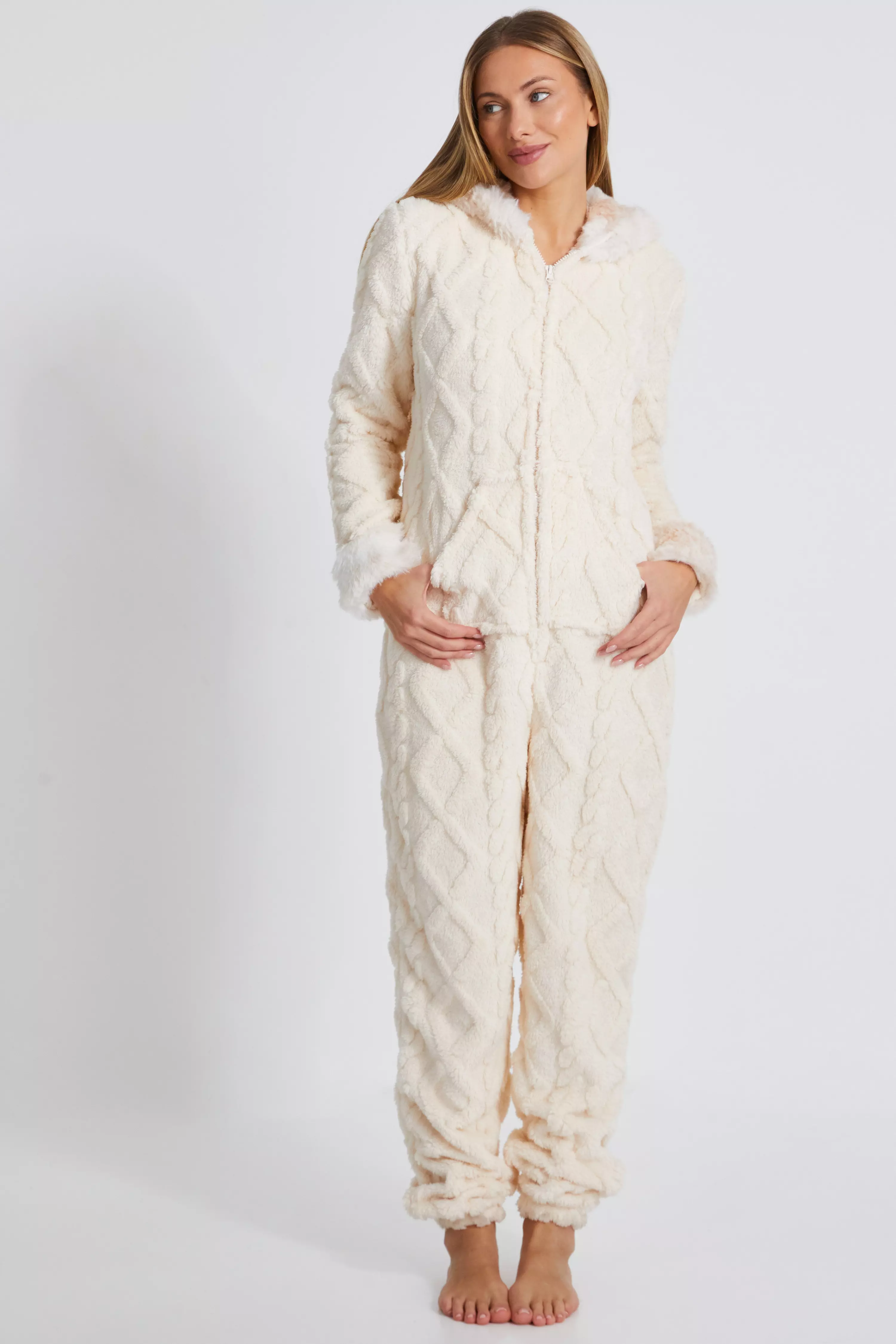 Cream Fleece Onesie