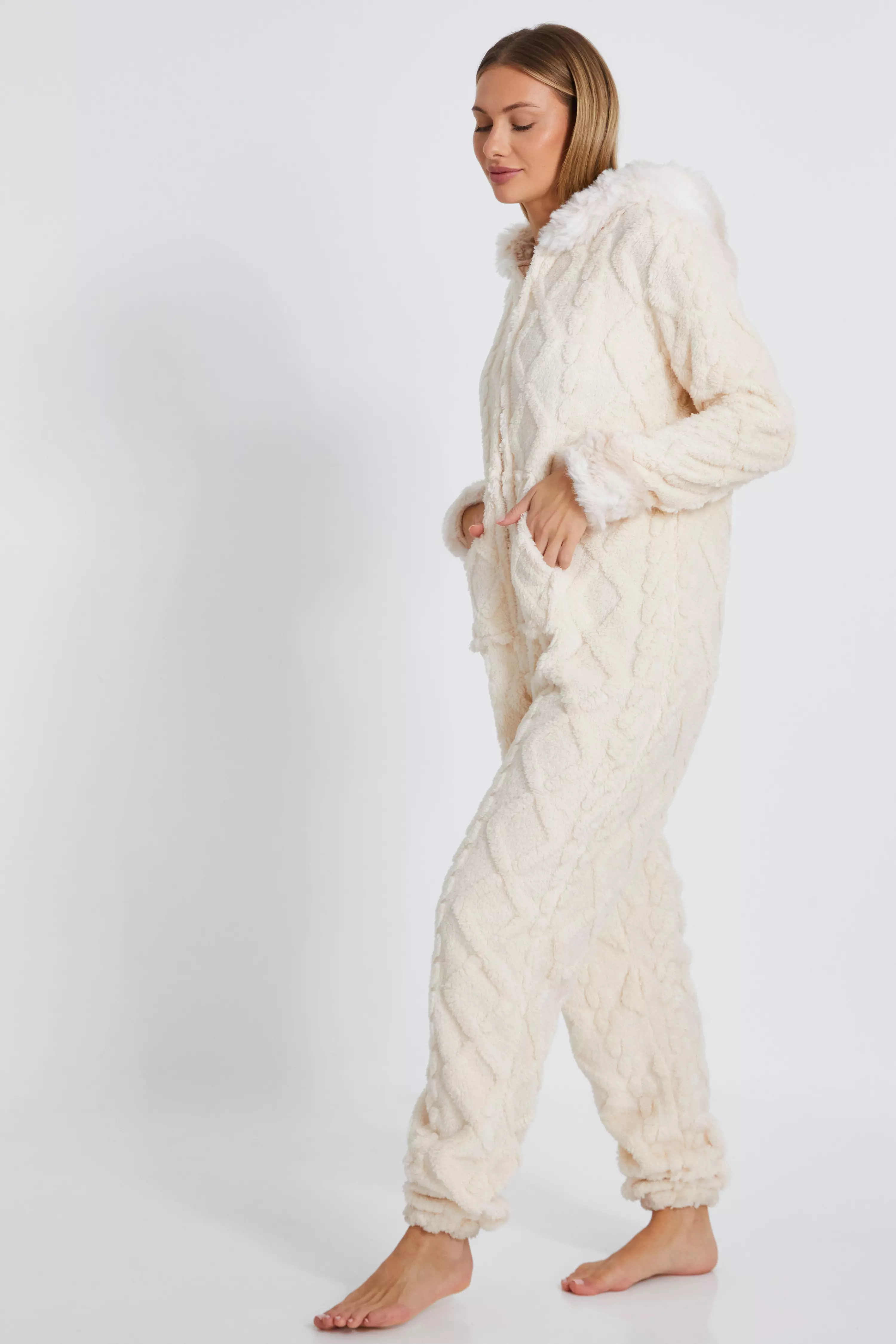 Cream Fleece Onesie