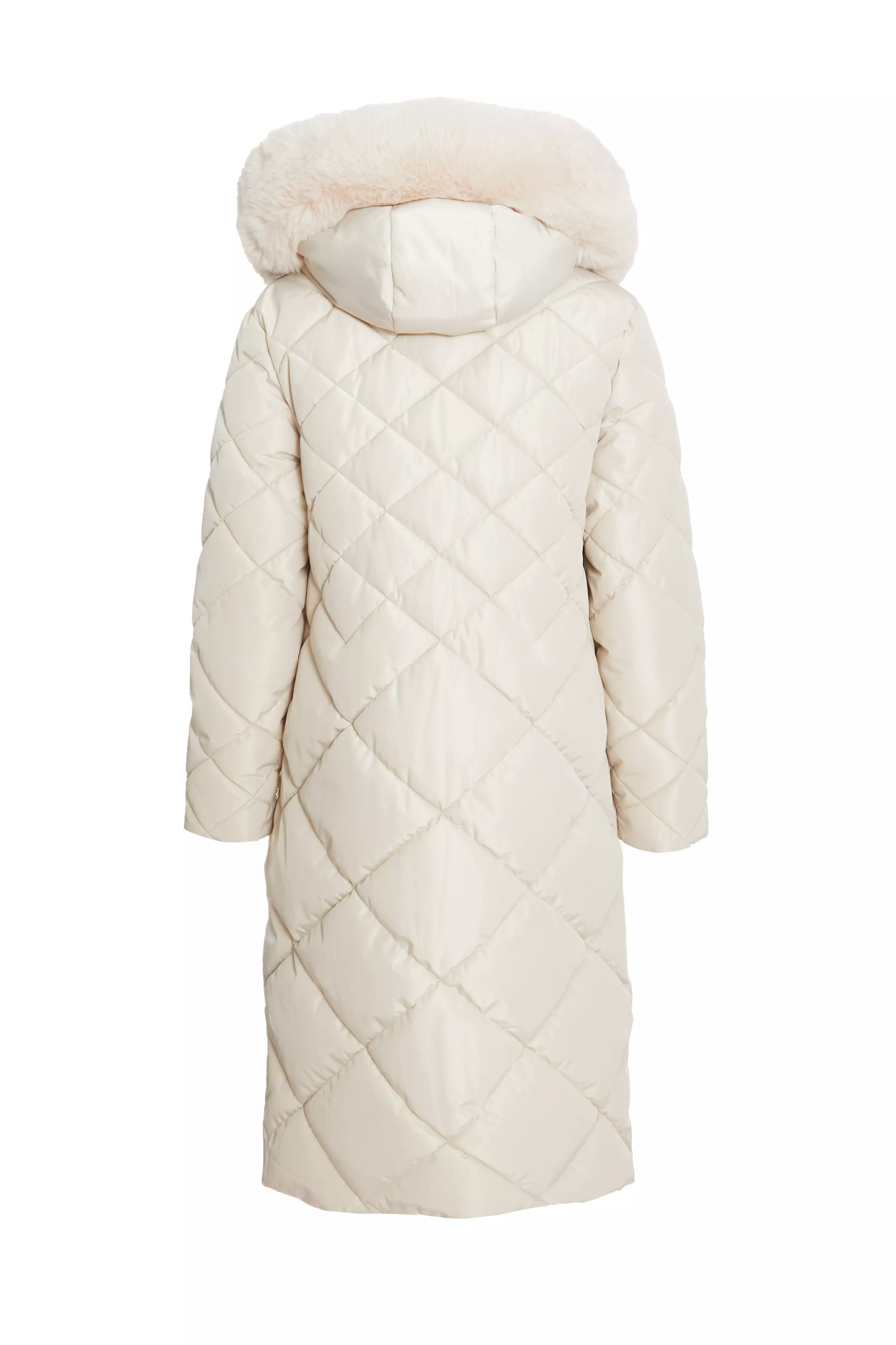 Petite Stone Quilted Longline Parka