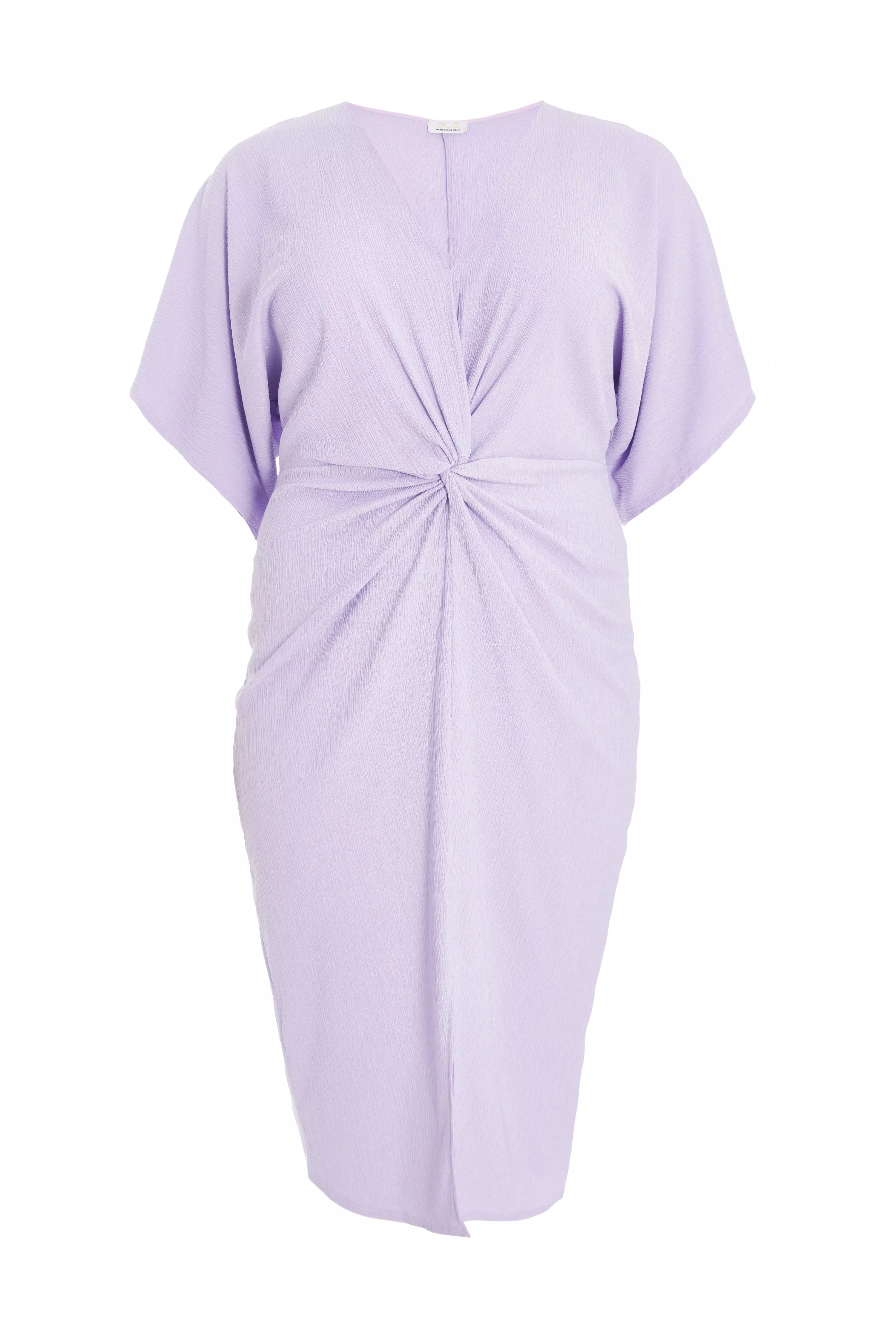 Curve Lilac Knot Front Midi Dress