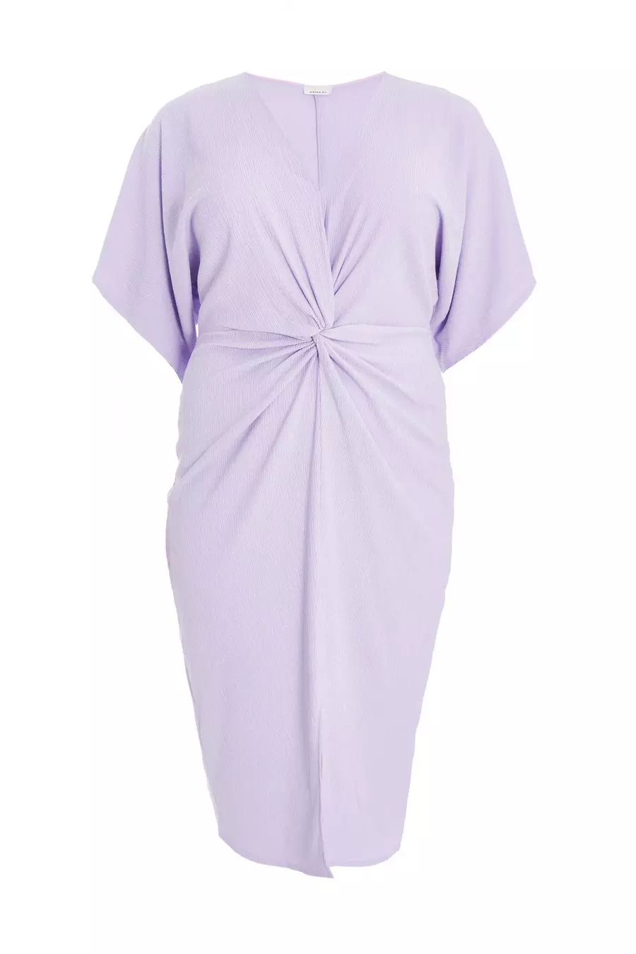 Curve Lilac Knot Front Midi Dress QUIZ Clothing