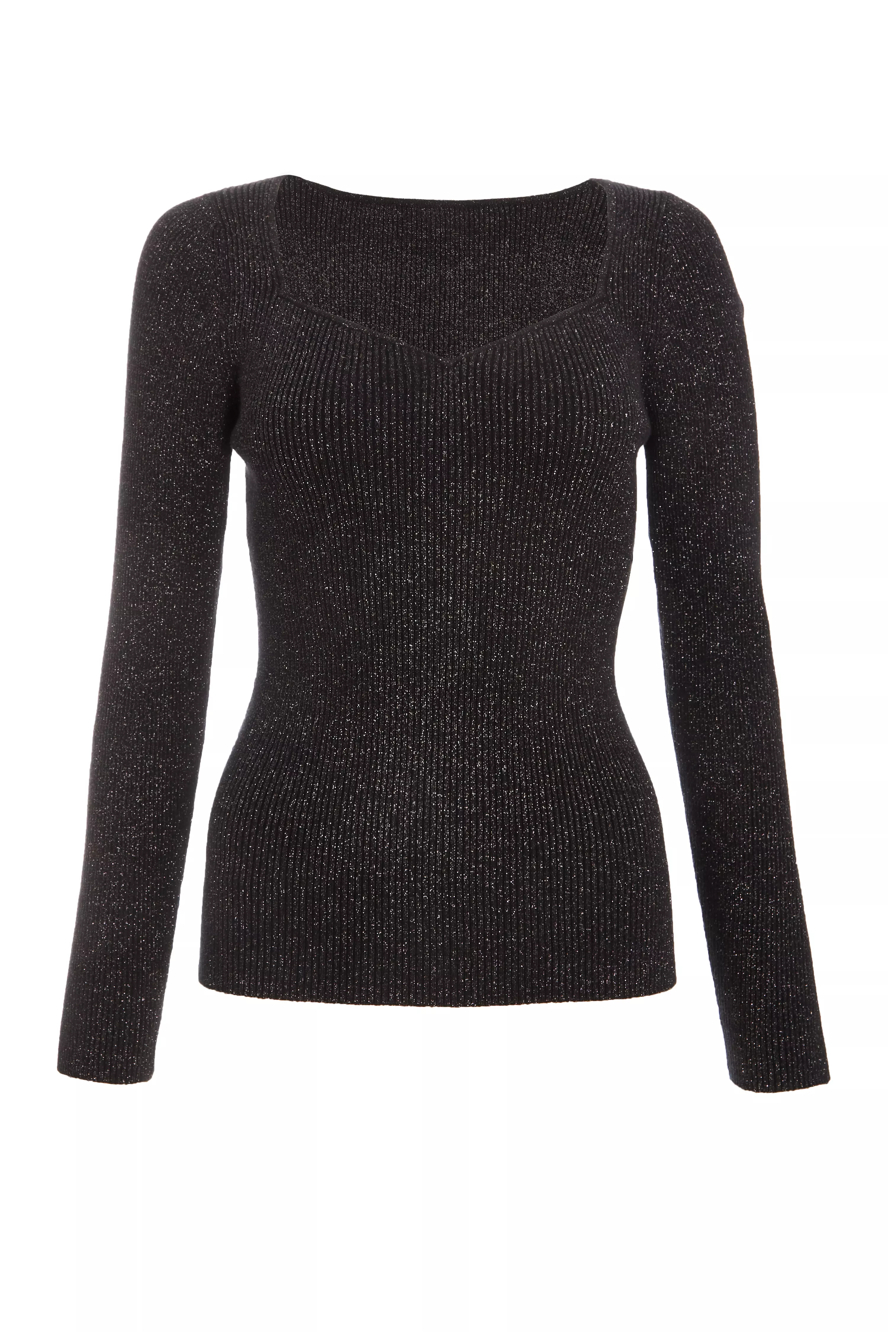 Black Metallic Glitter Jumper