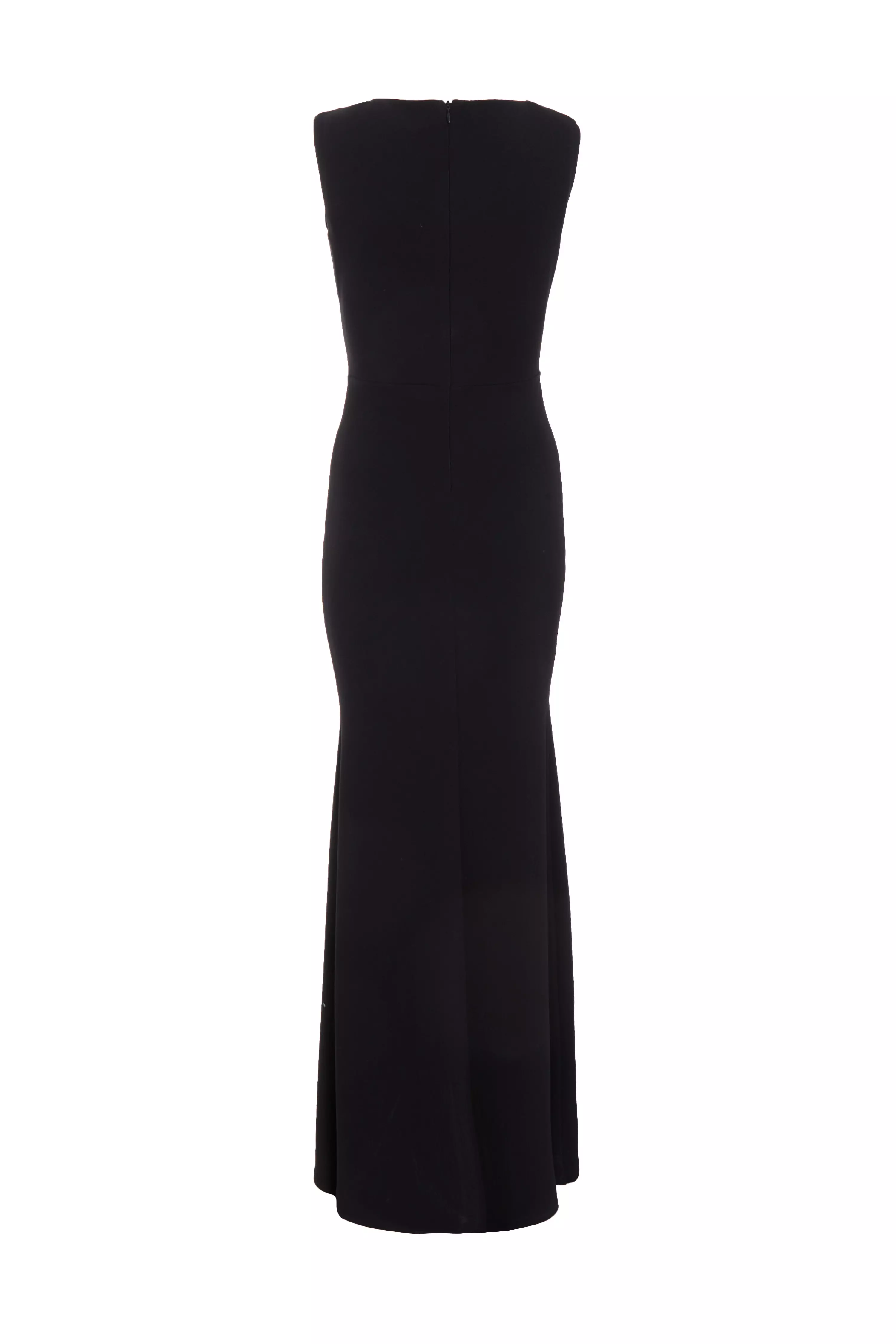 Black Diamante Trim Maxi Dress