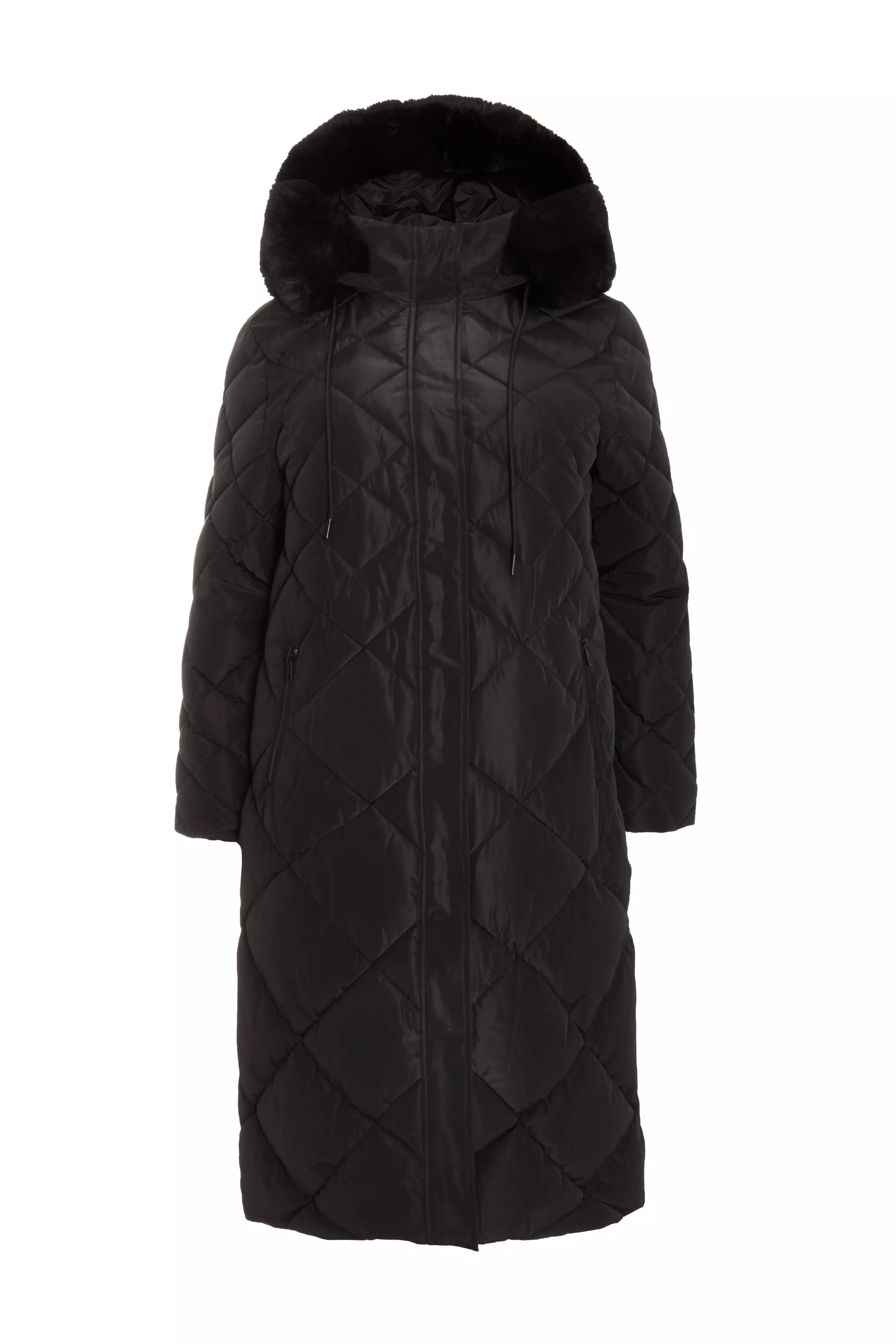 Curve Black Quilted Parka