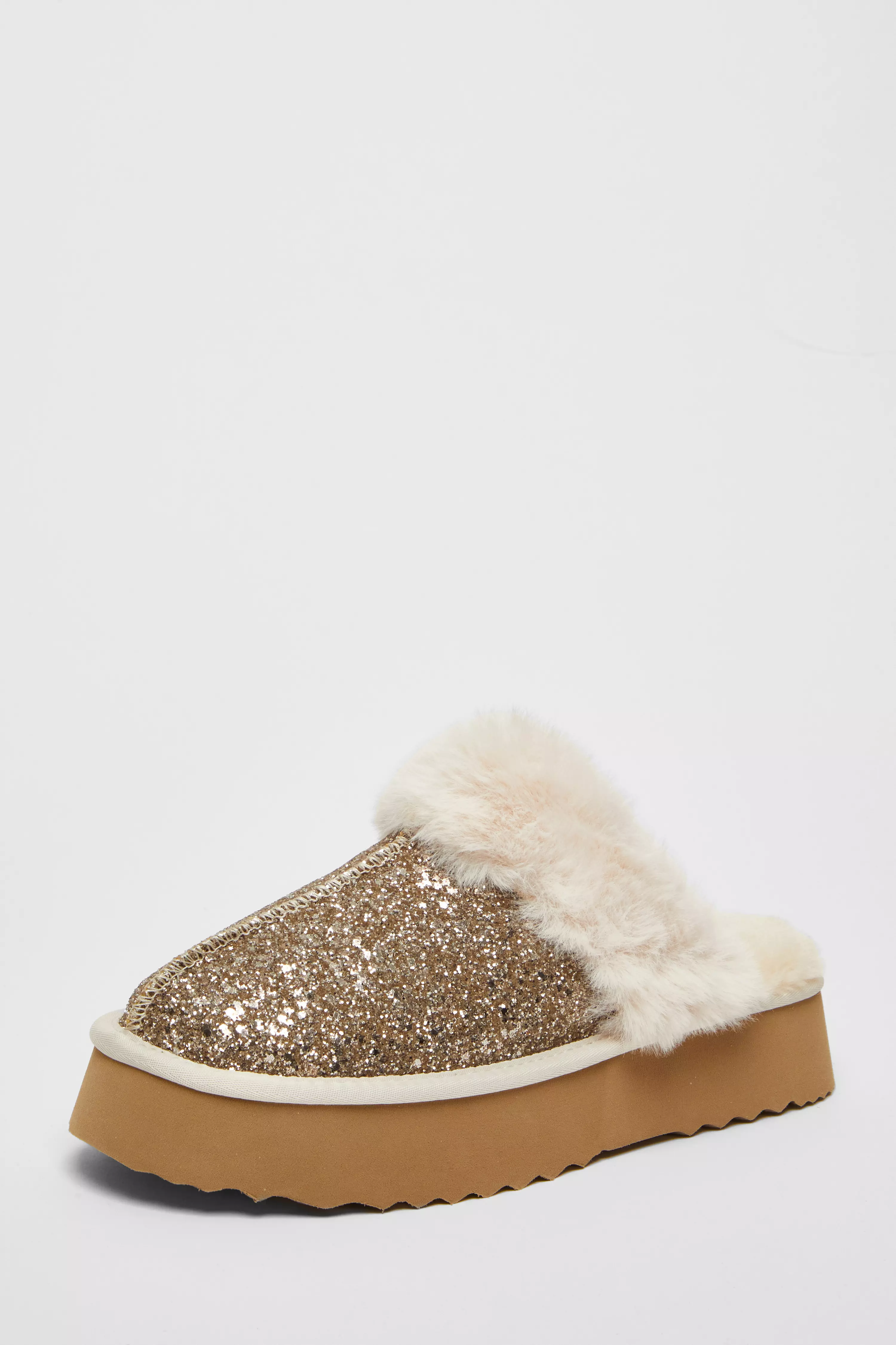 Champagne Glitter Slippers