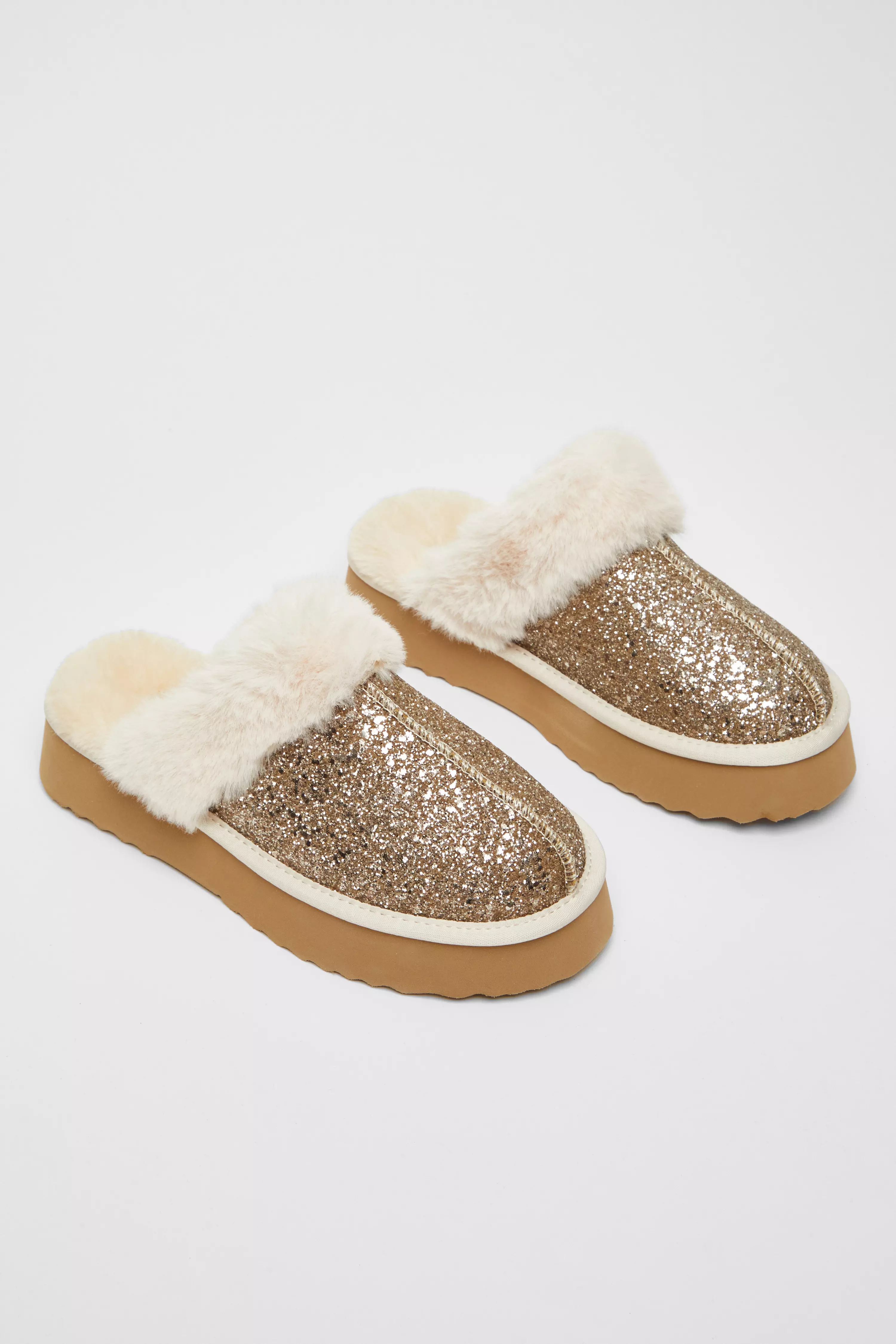 Champagne Glitter Slippers