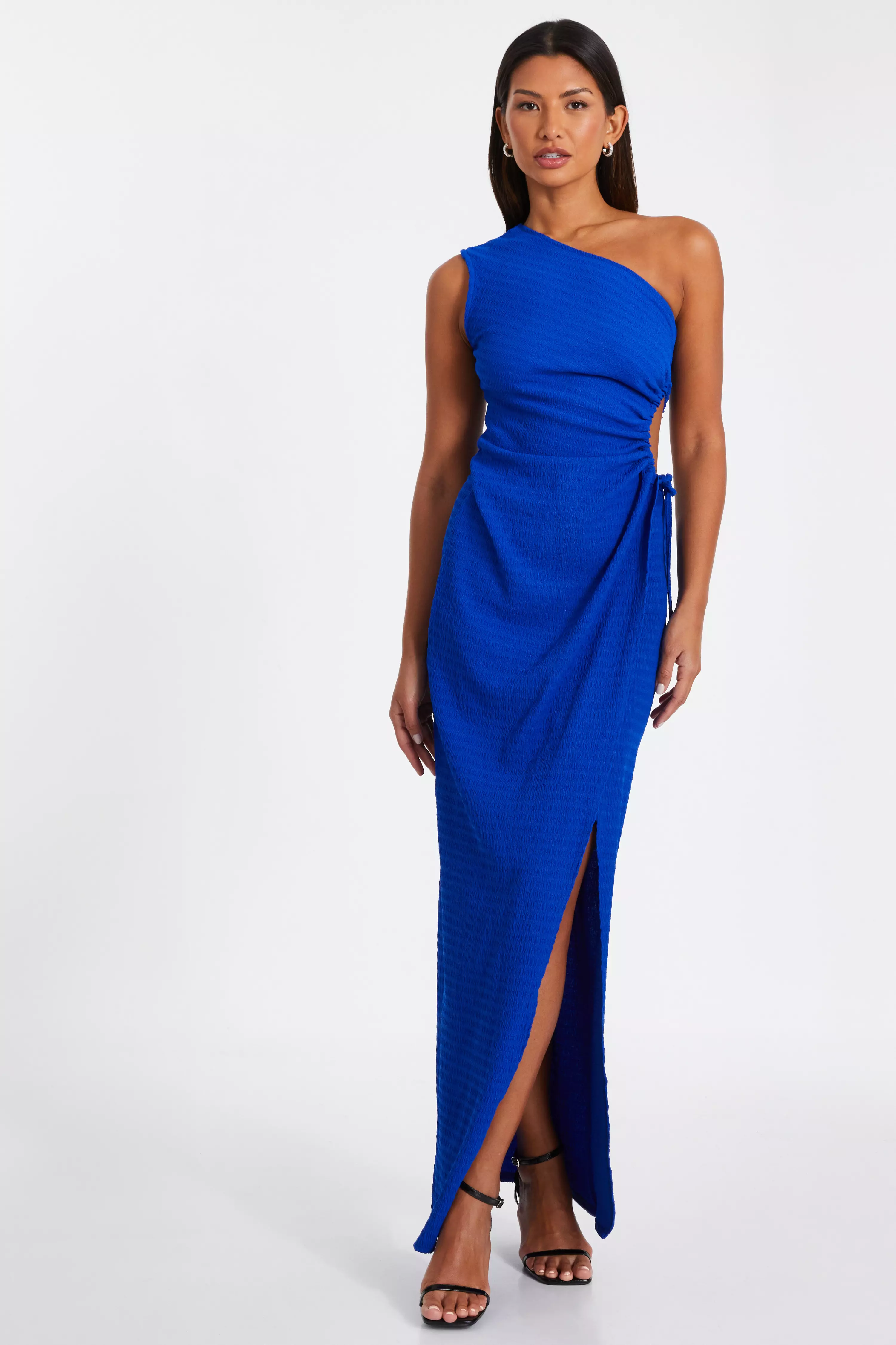 Royal Blue One Shoulder Midaxi Dress