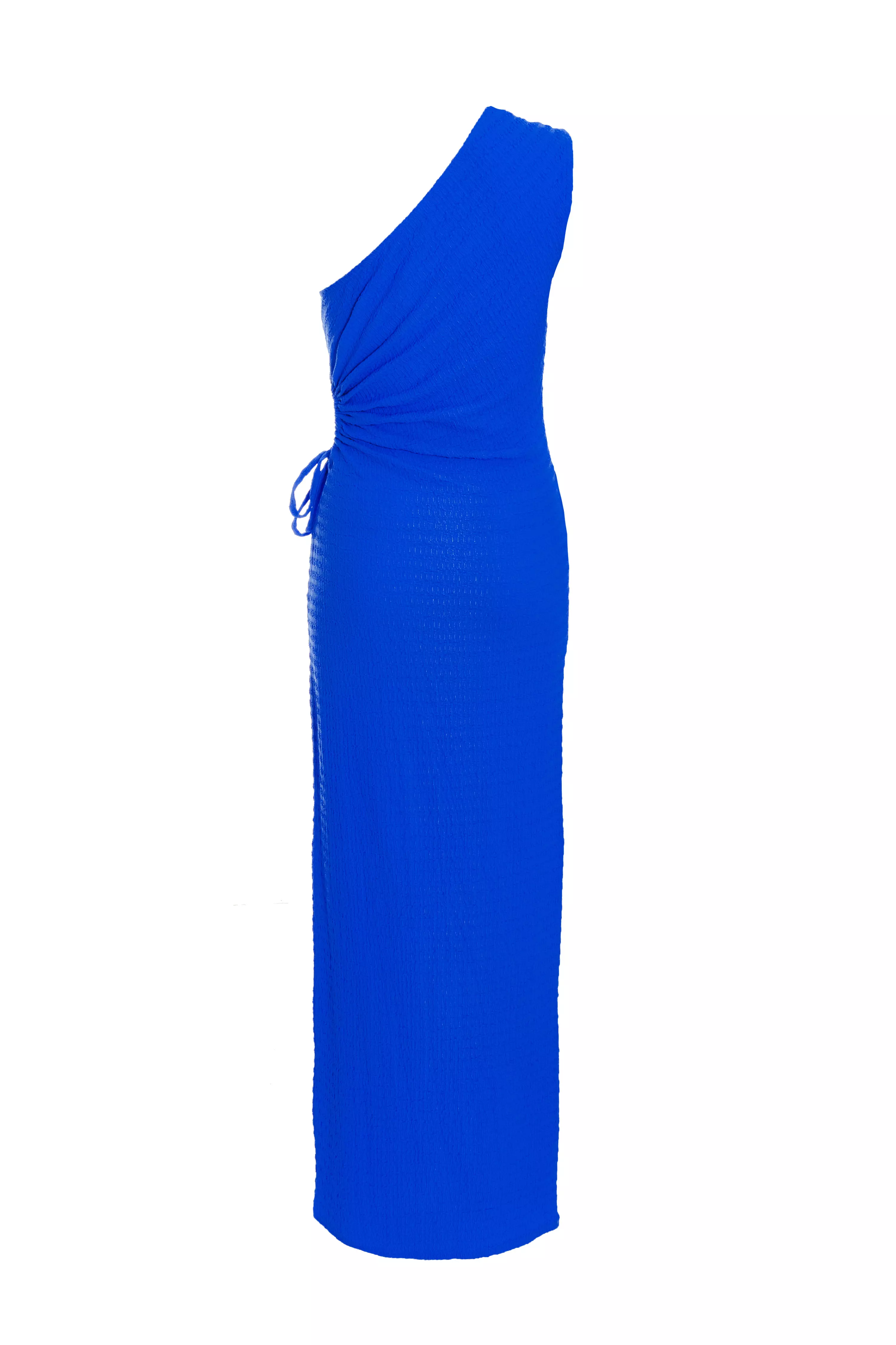 Royal Blue One Shoulder Midaxi Dress