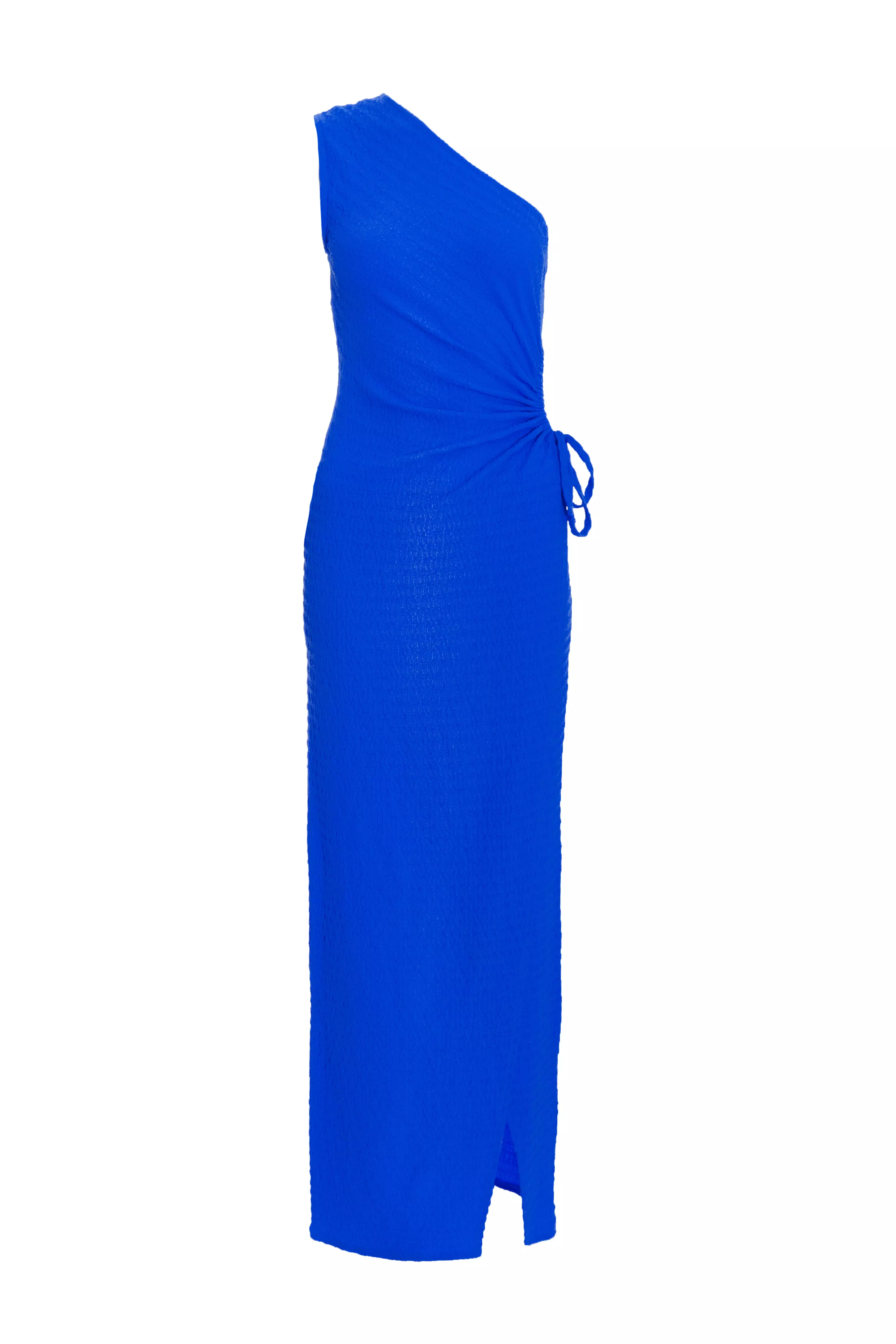 Royal Blue One Shoulder Midaxi Dress