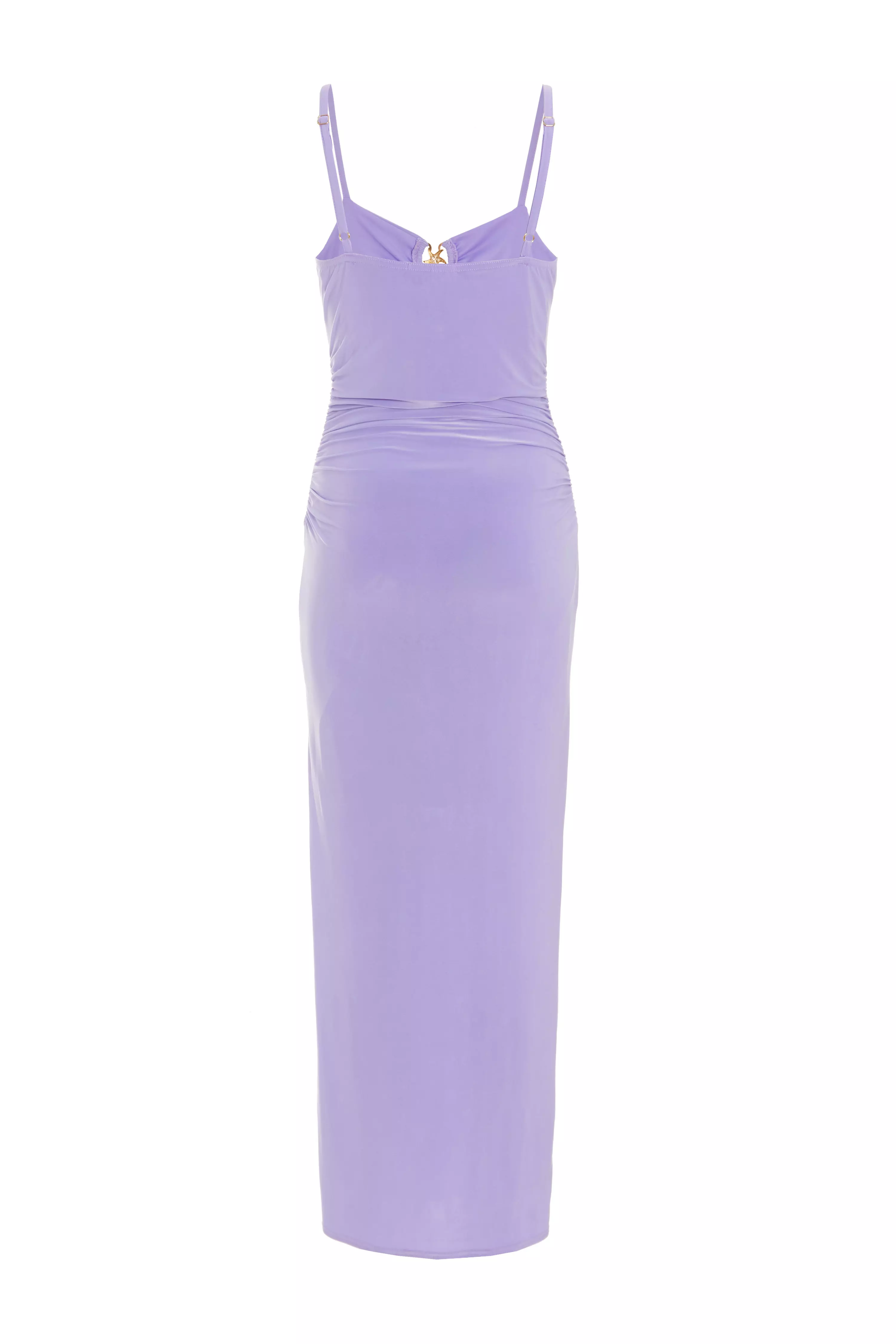 Lilac Ruched Maxi Dress