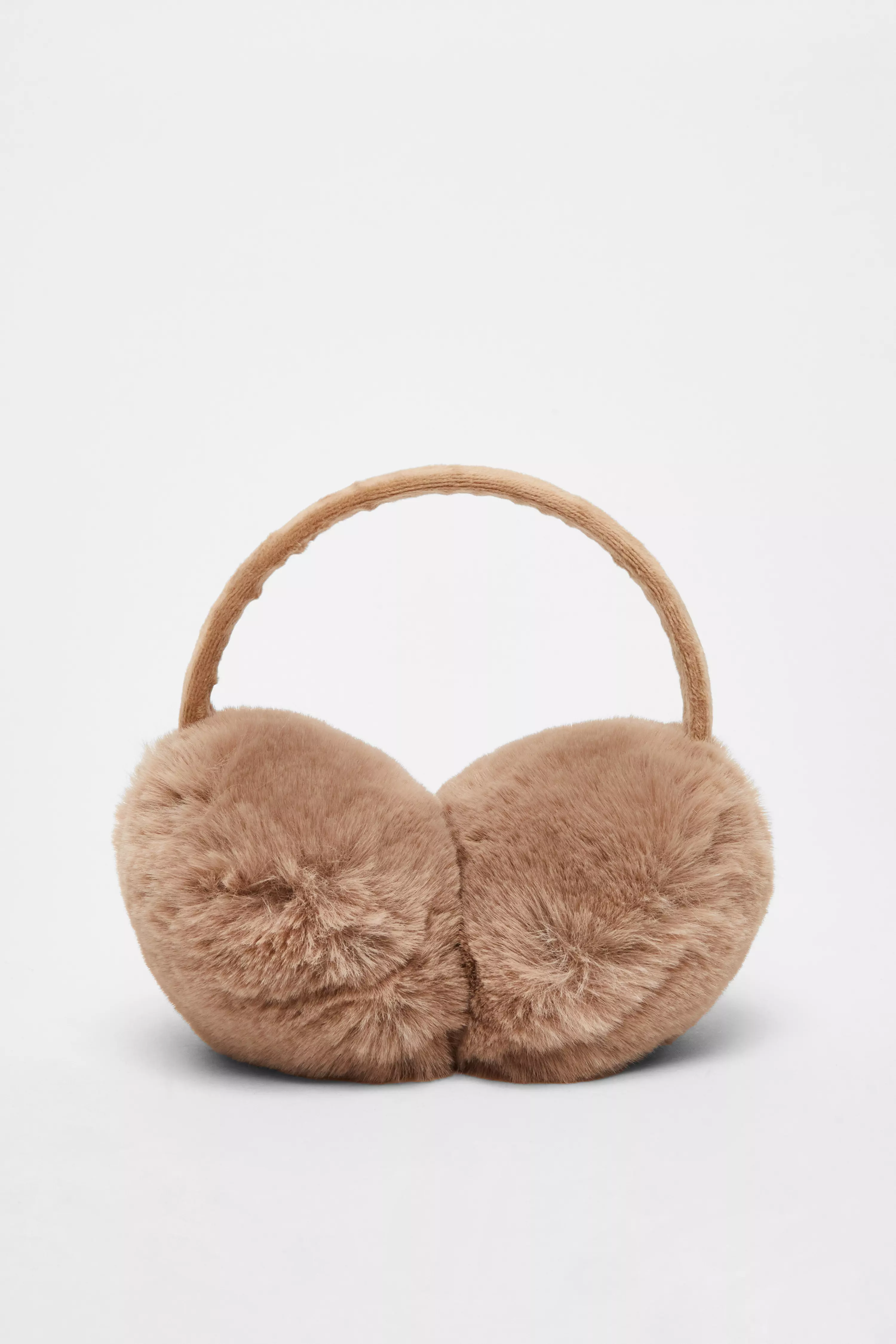 Beige Faux Fur Earmuffs