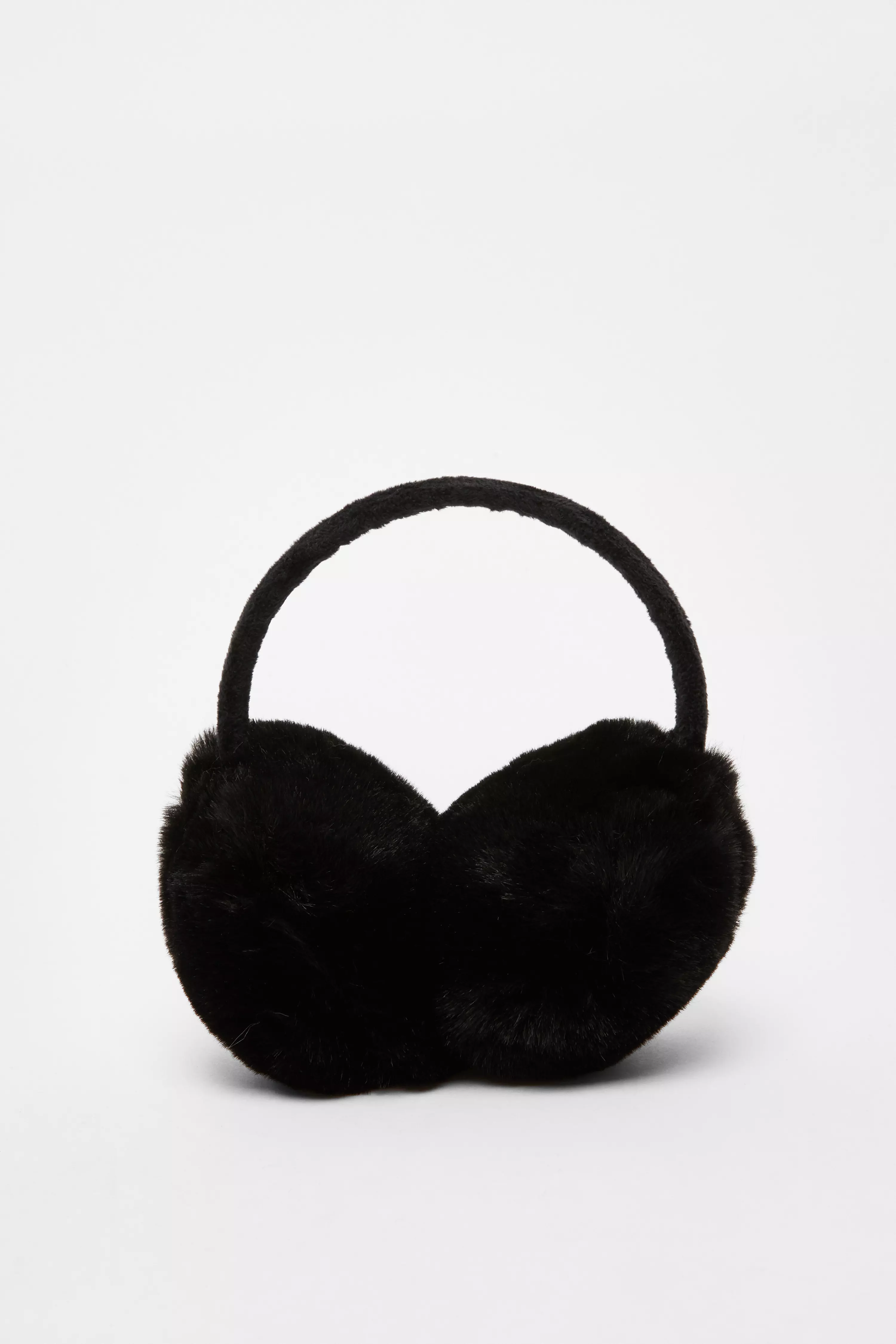 Black Faux Fur Earmuffs