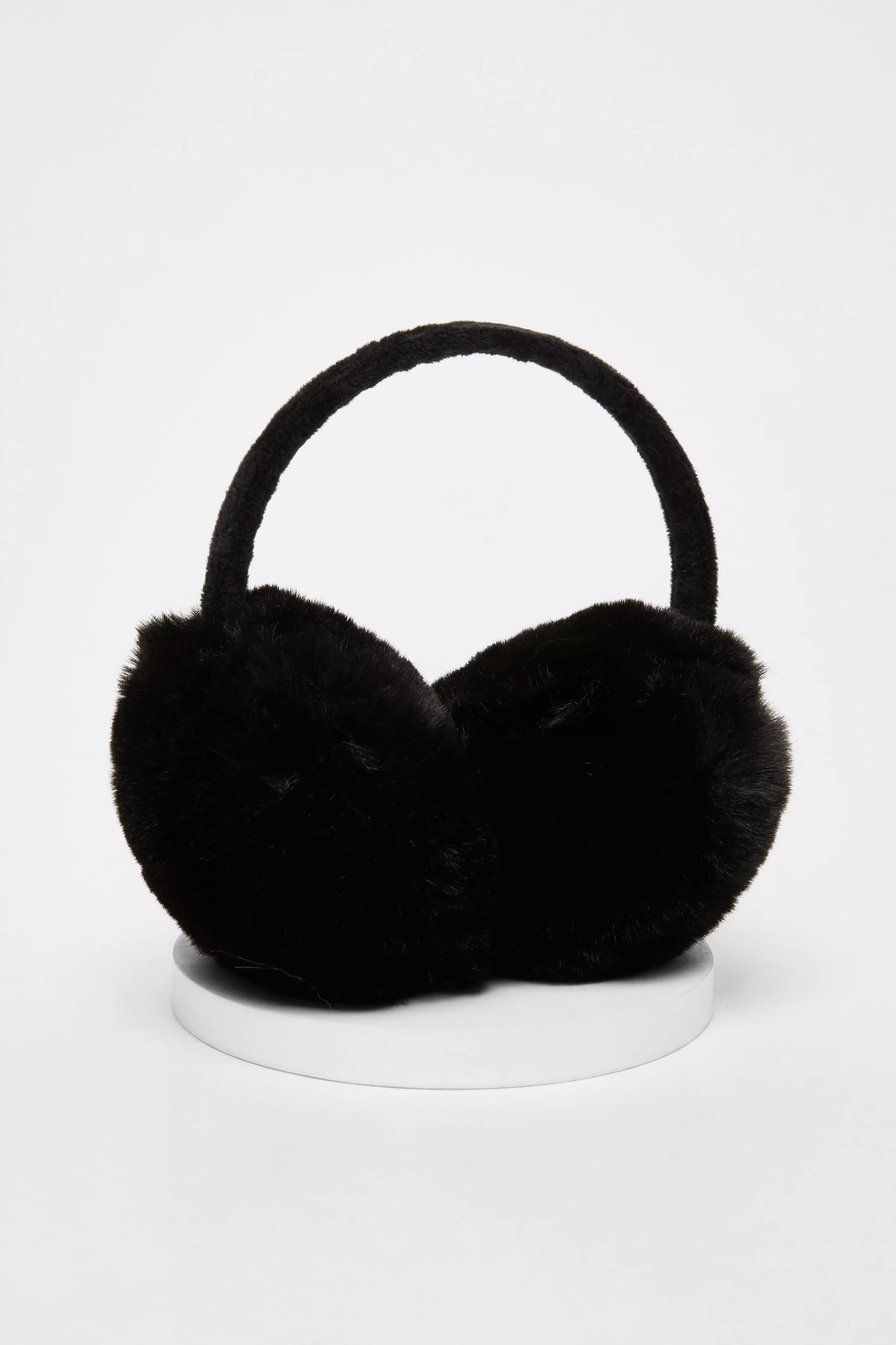 Black Faux Fur Earmuffs