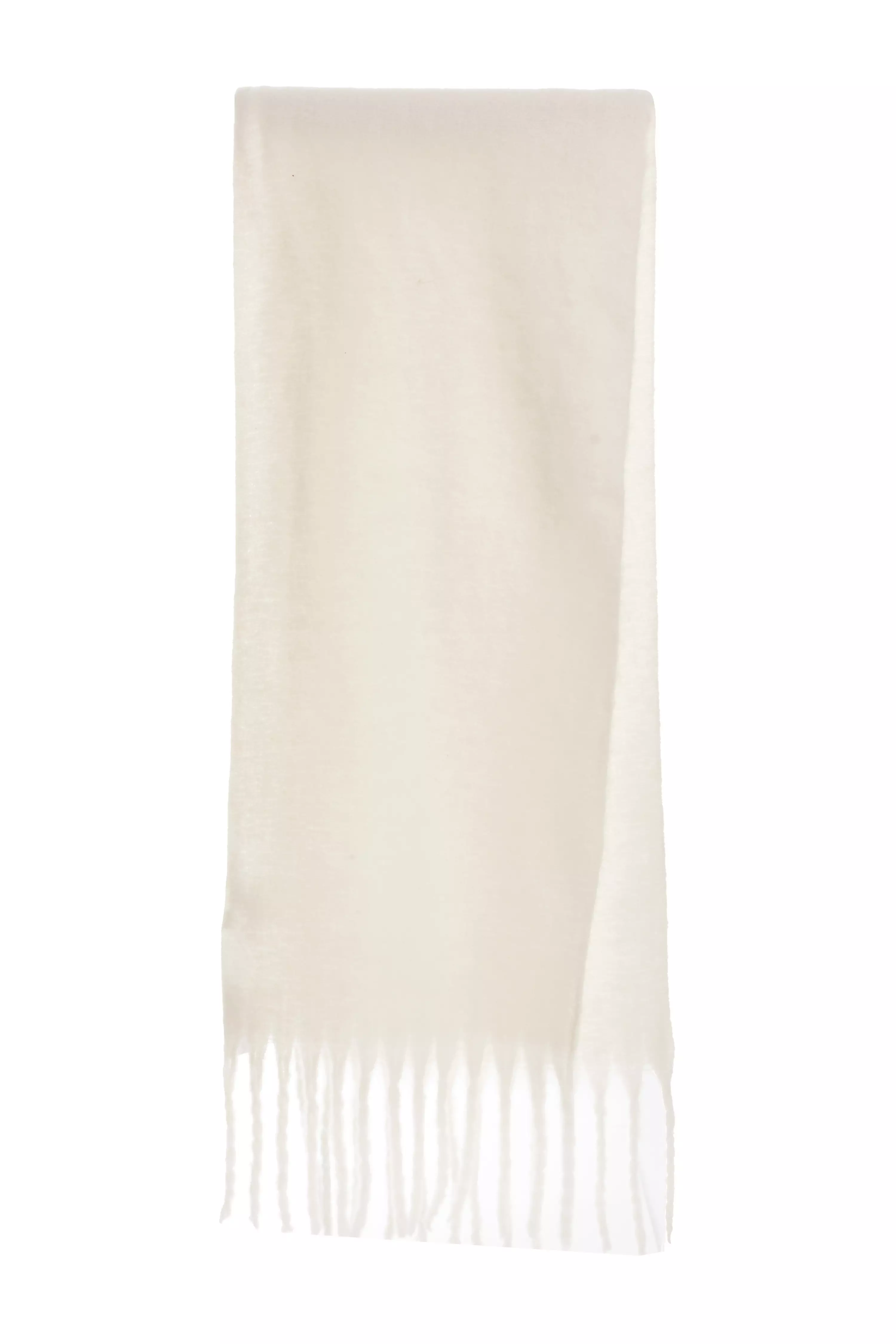 White Tassel Scarf