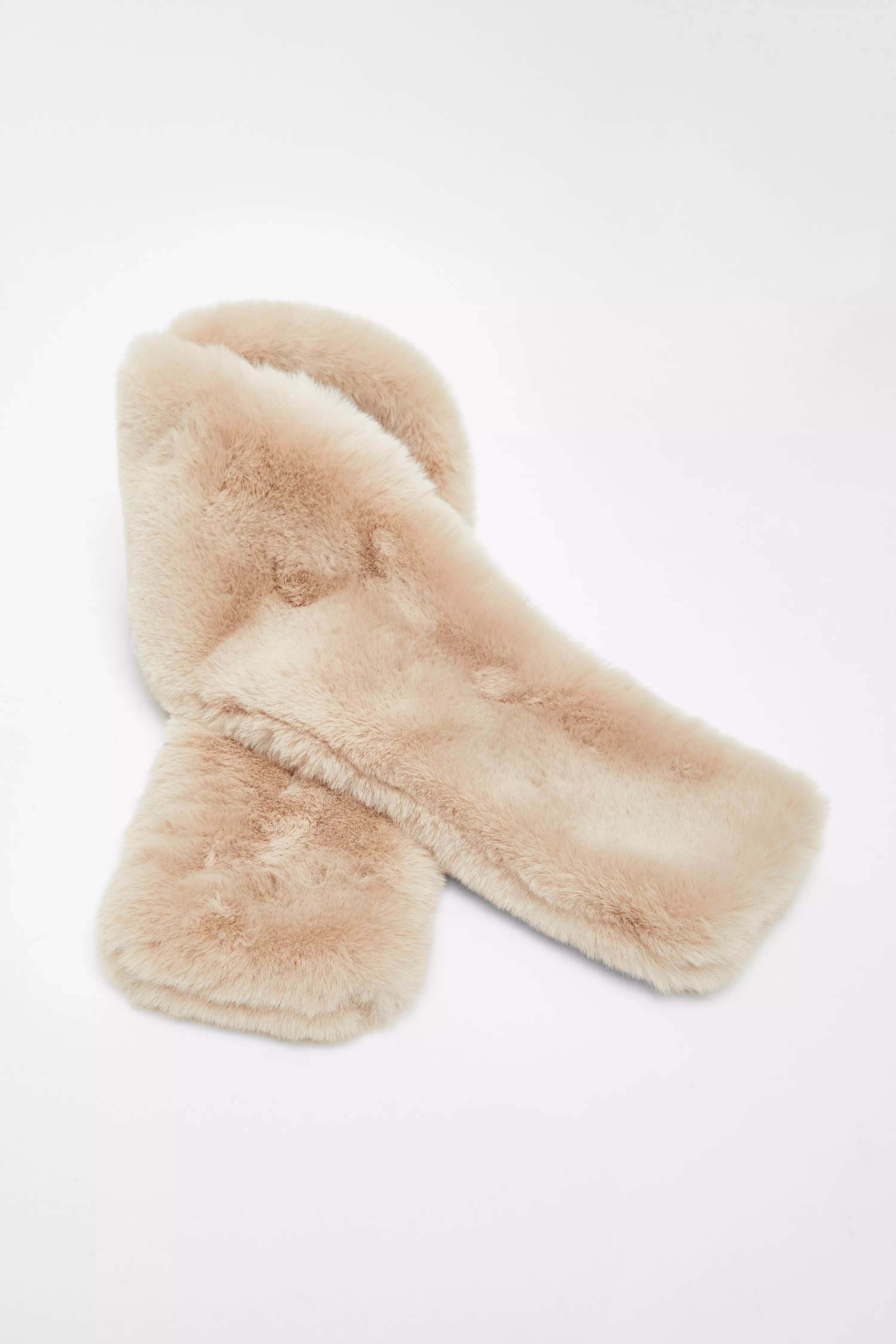 Cream Faux Fur Scarf