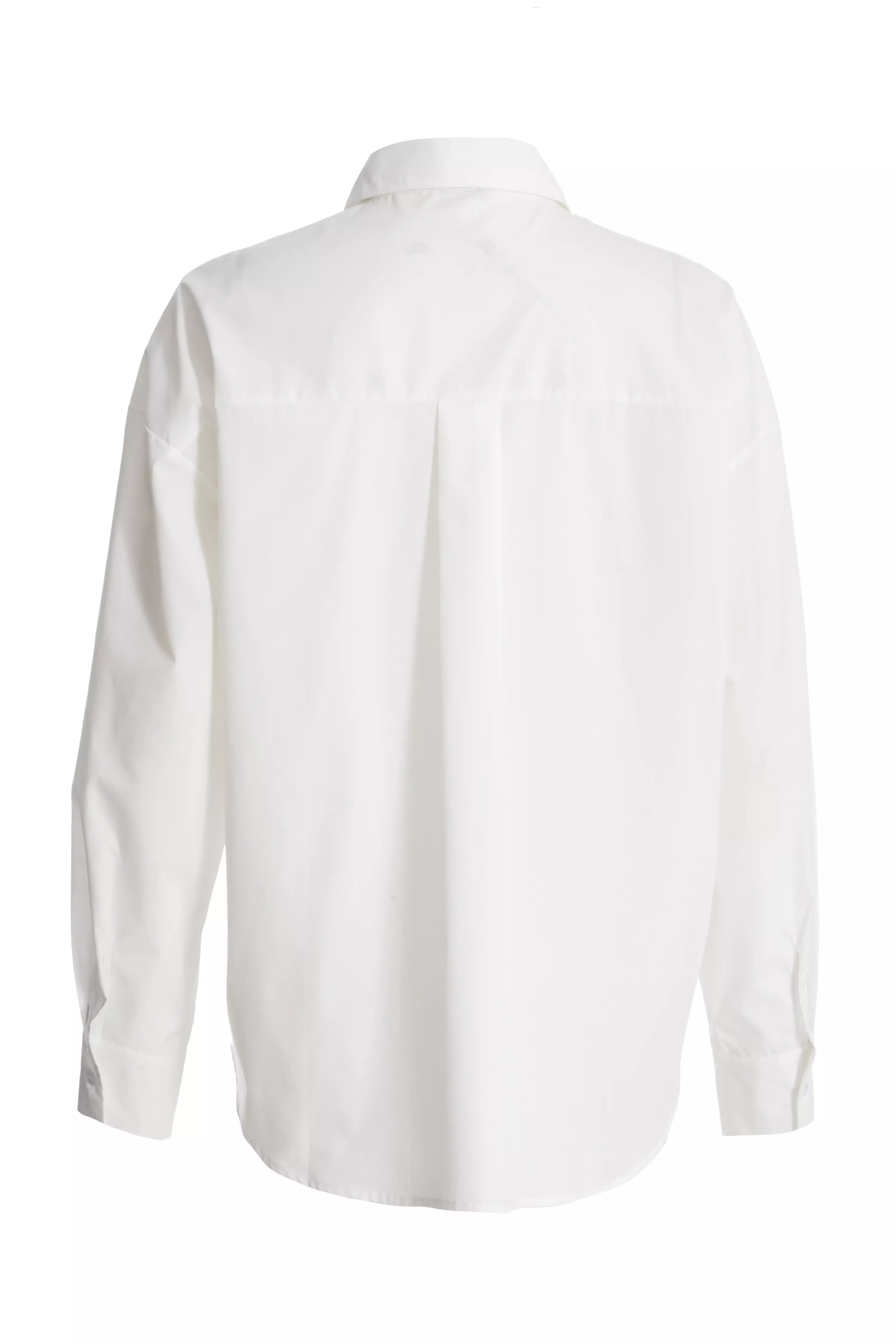 White Corsage Detail Shirt