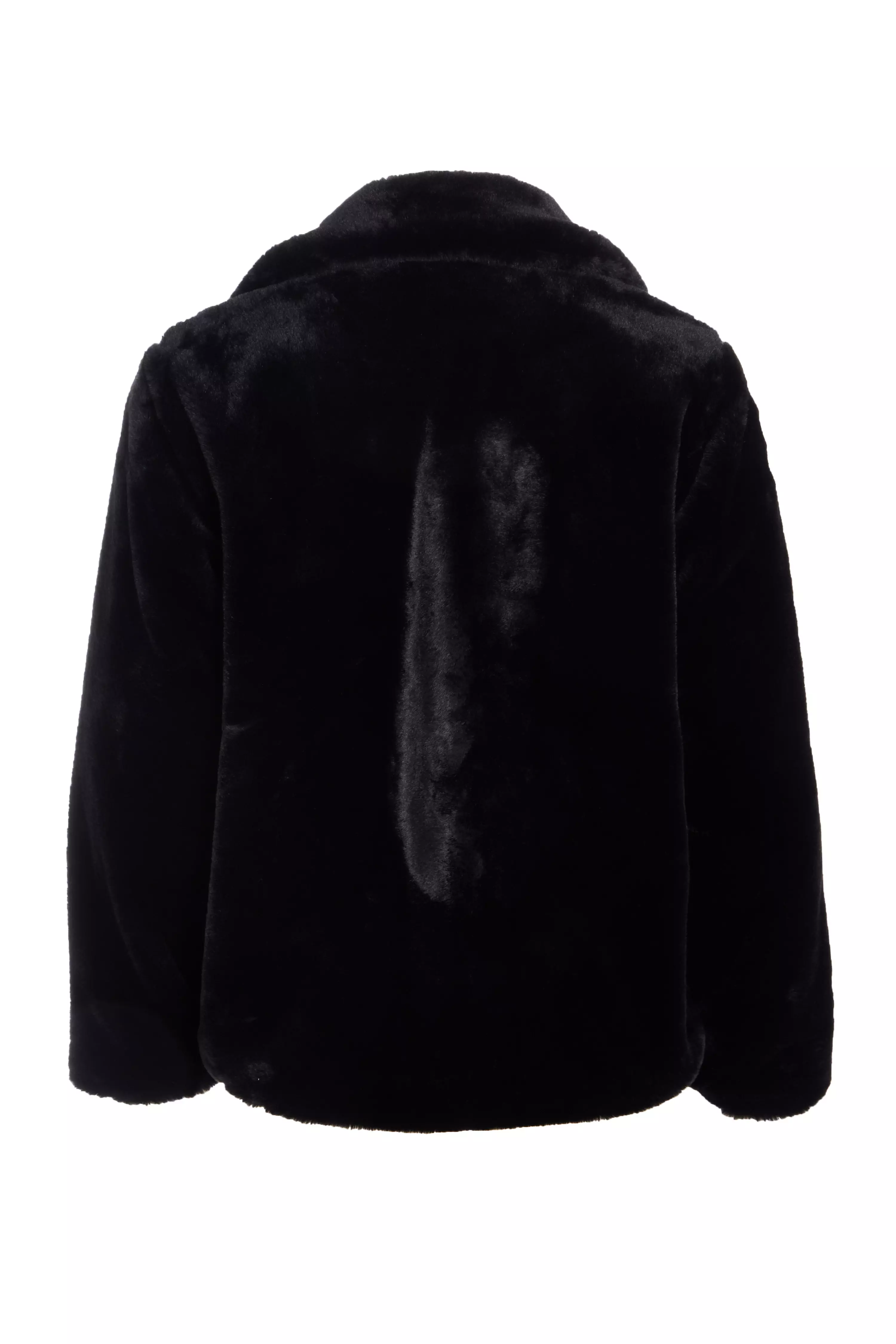 Curve Black Faux Fur Jacket