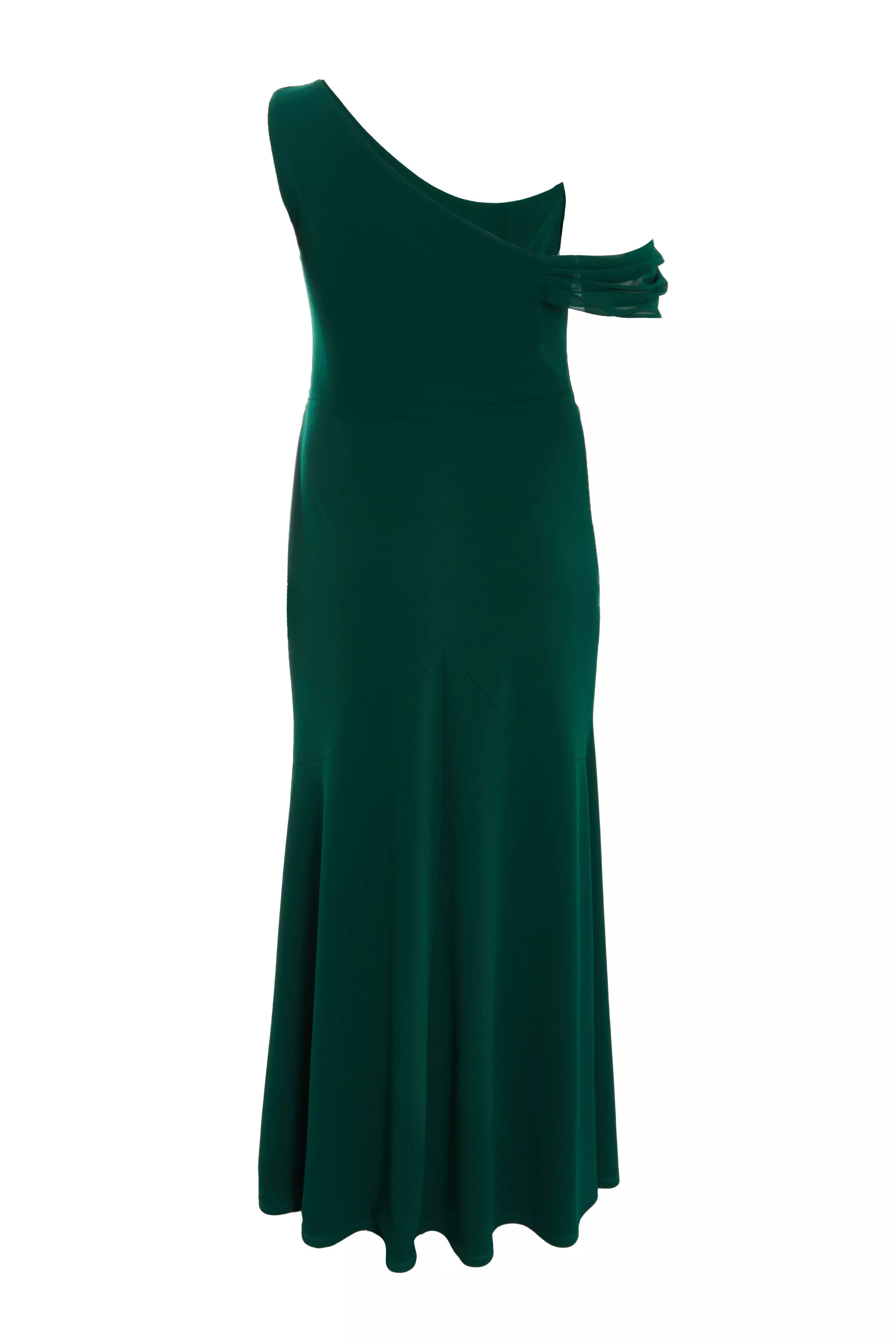 Curve Bottle Green Maxi Dress